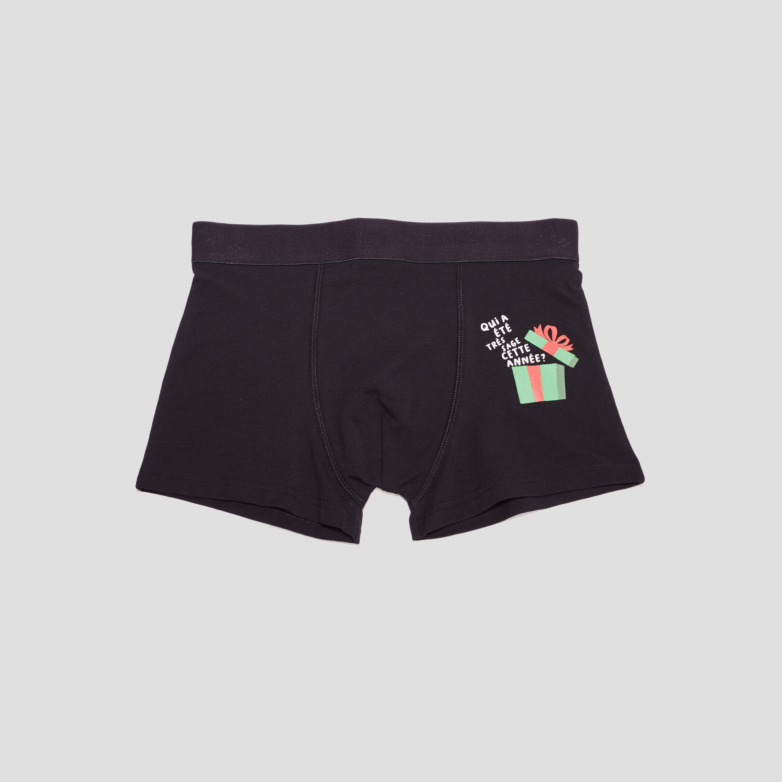 Boxer coton noir homme
