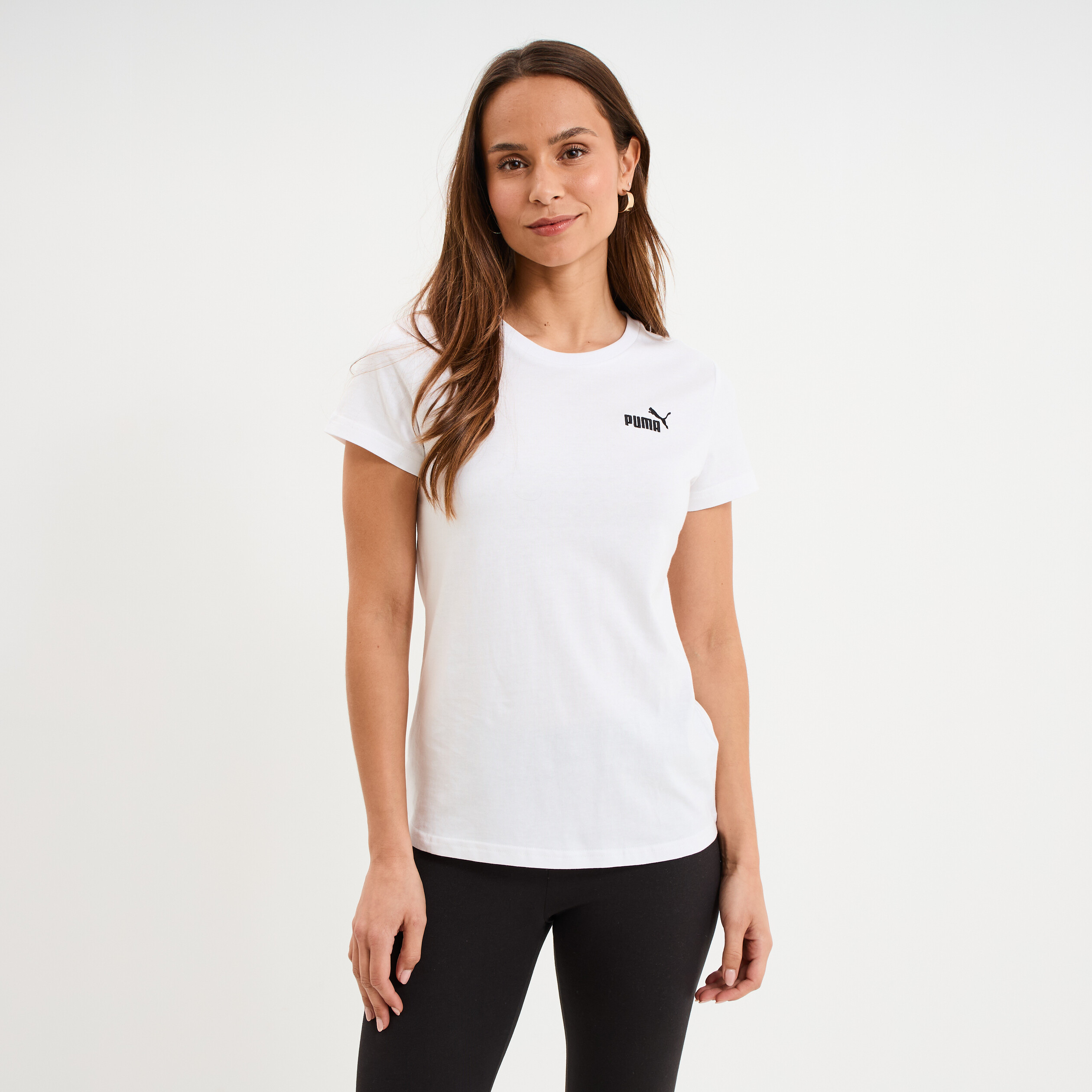 T-shirt manches courtes coton Puma blanc femme
