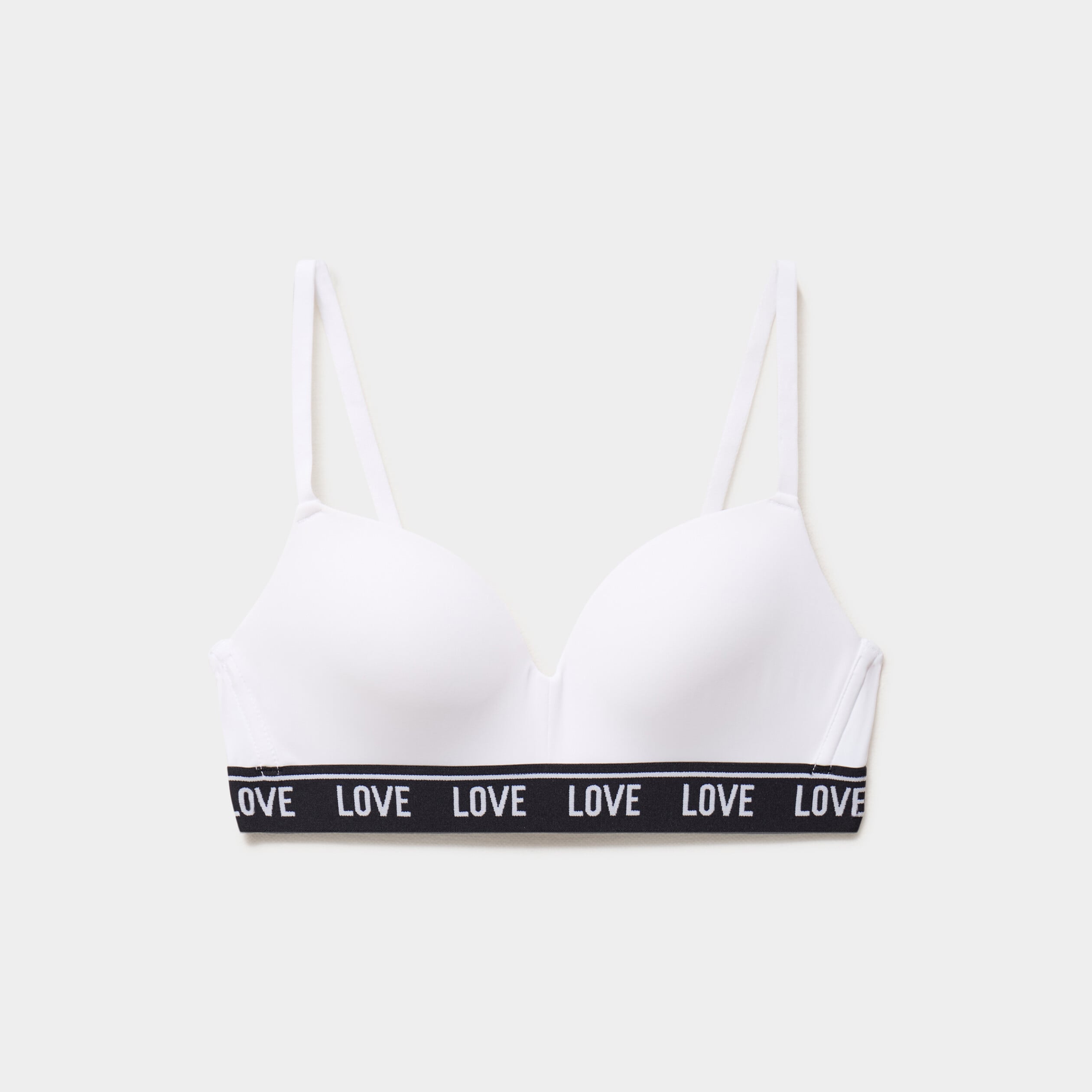 Soutien-gorge embo&icirc;tant padd&eacute; &eacute;lastiqu&eacute; blanc femme