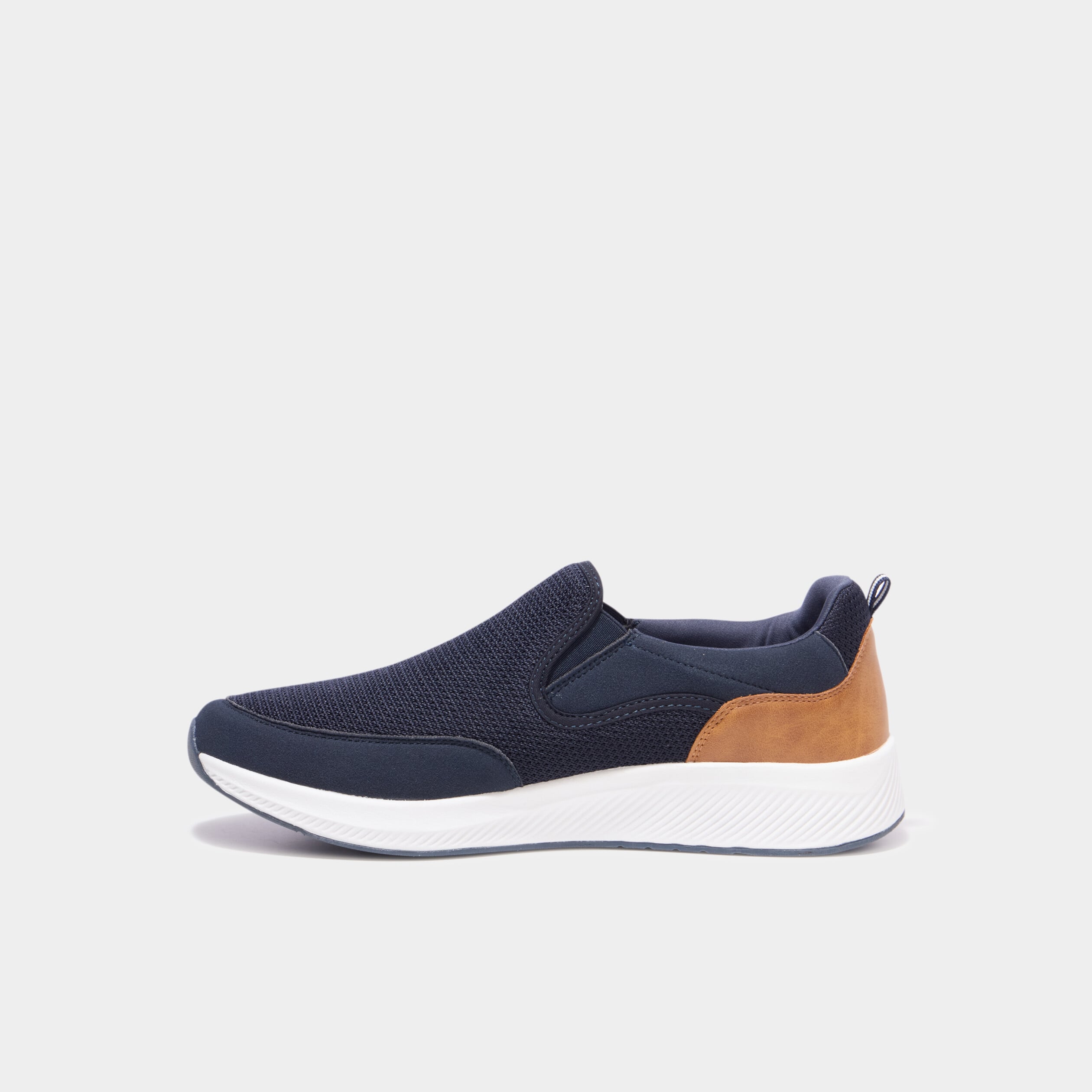 Baskets semelles &eacute;paisses bleu marine homme