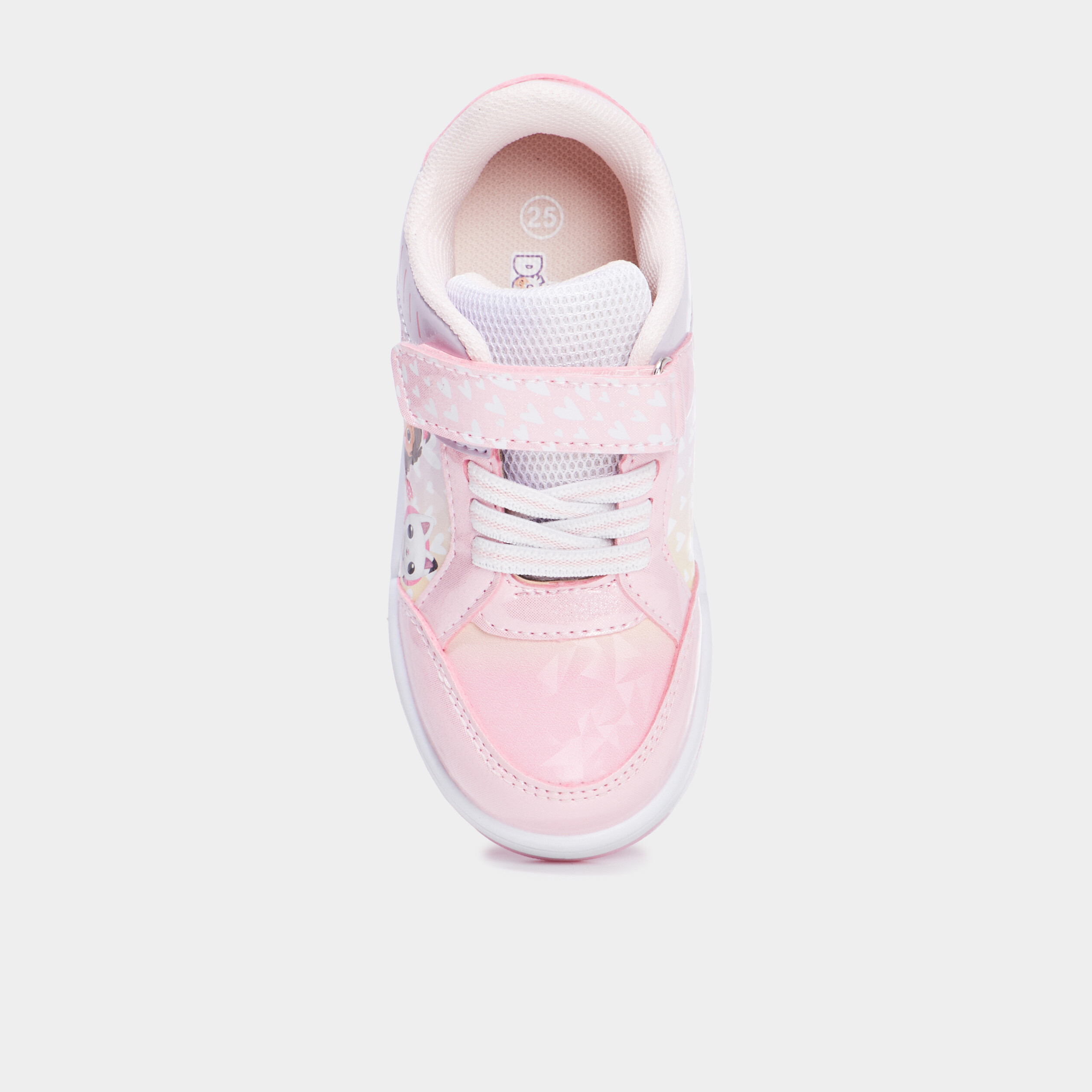Tennis basses lumineuses paillet&eacute;es Gaby rose fille