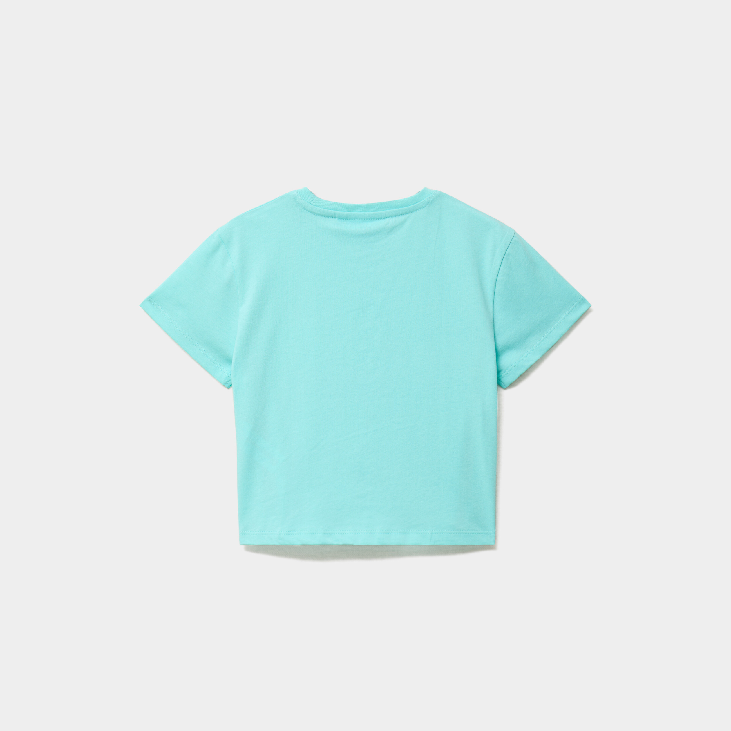 T-shirt avec noeud coton Stitch bleu turquoise fille