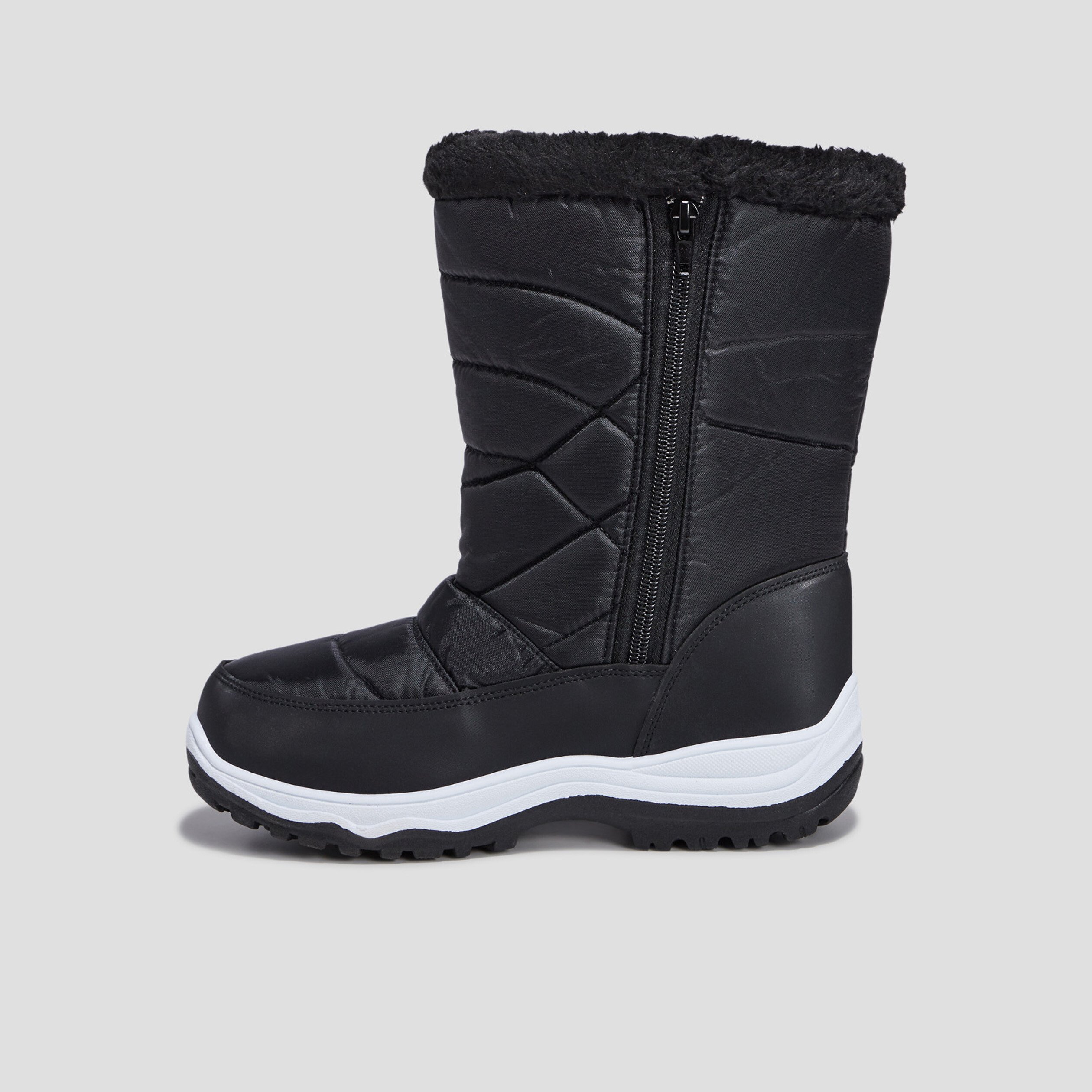 Bottes de neige fourrées noir femme