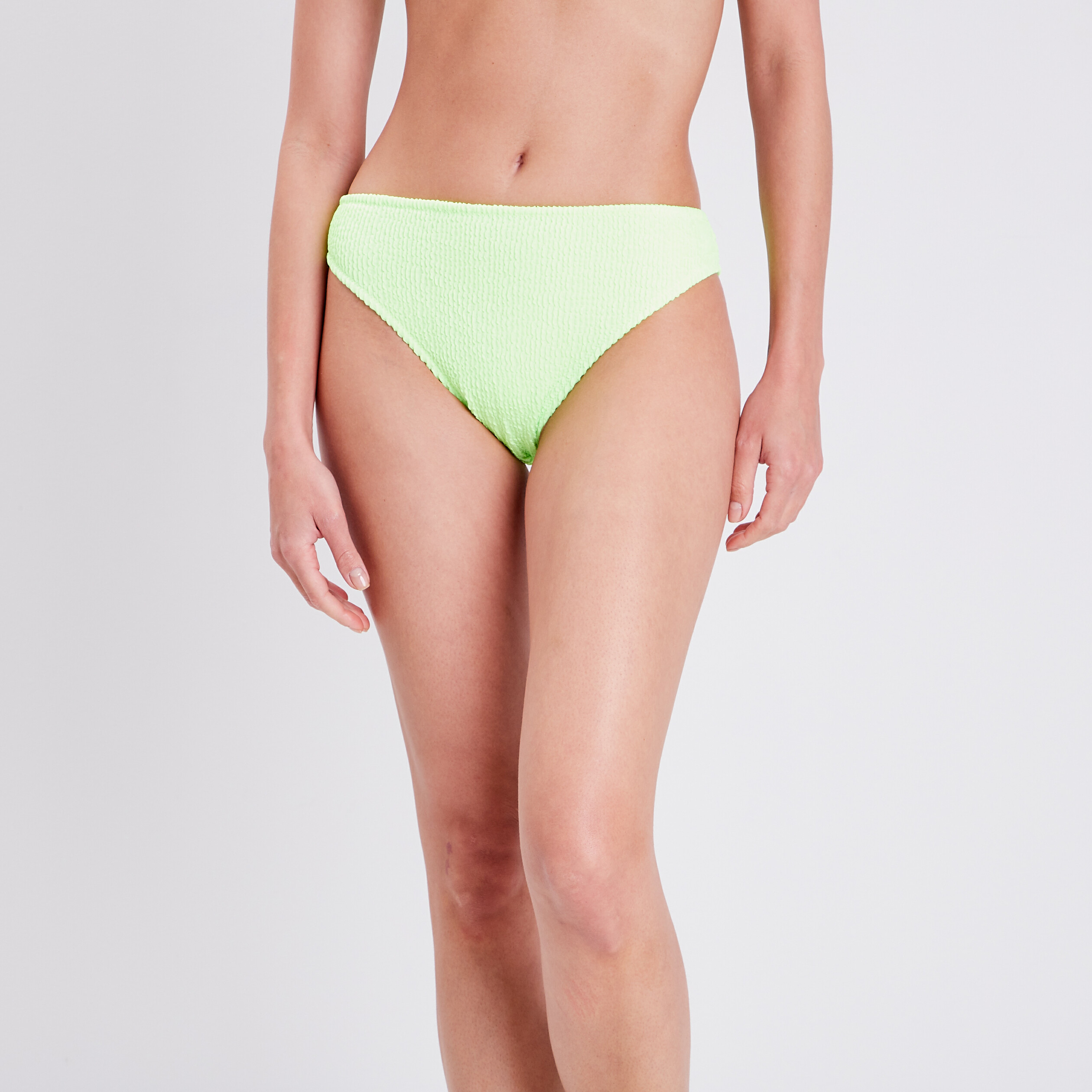 Bas de maillot de bain vert fluo femme