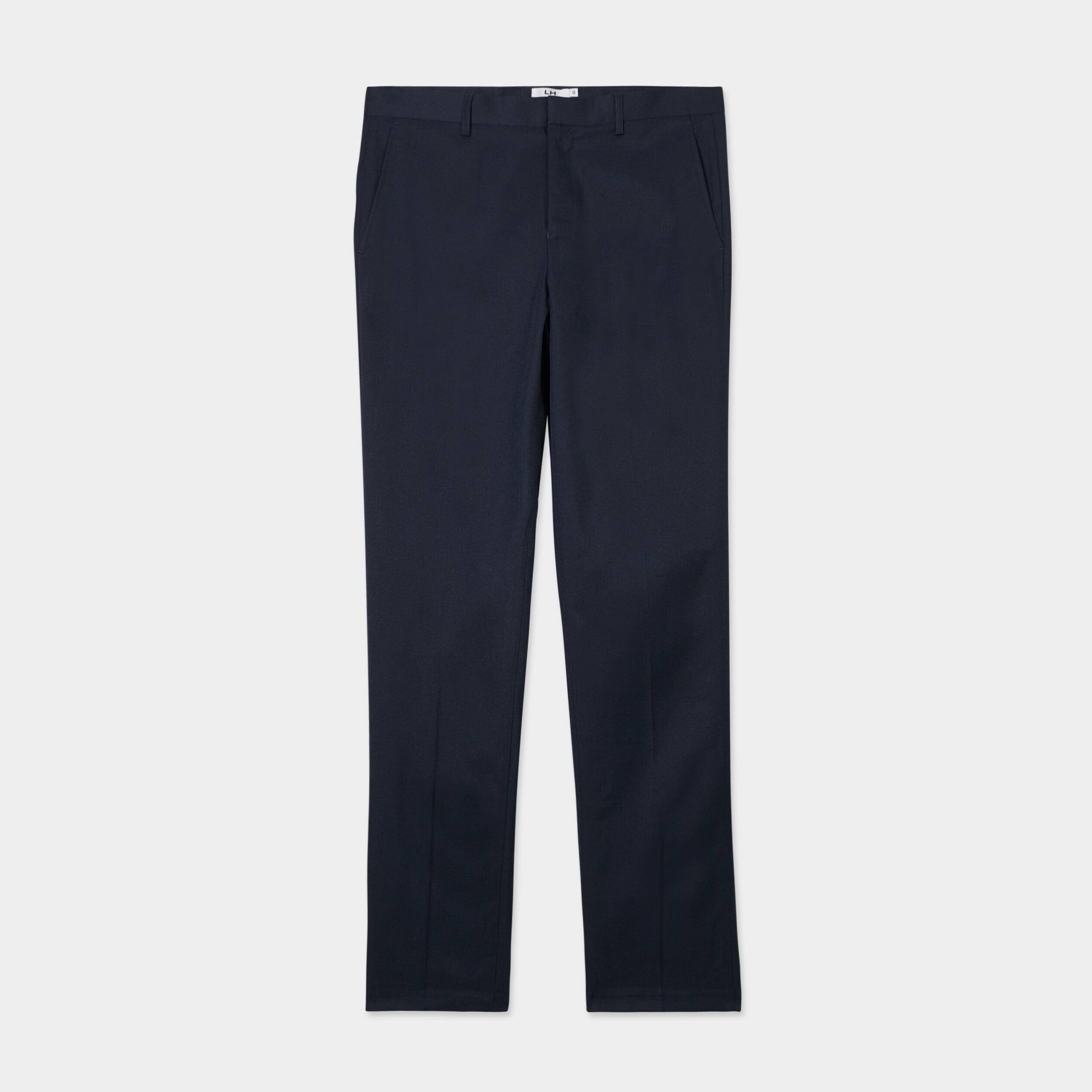 Pantalon de costume droit avec pinces bleu marine homme