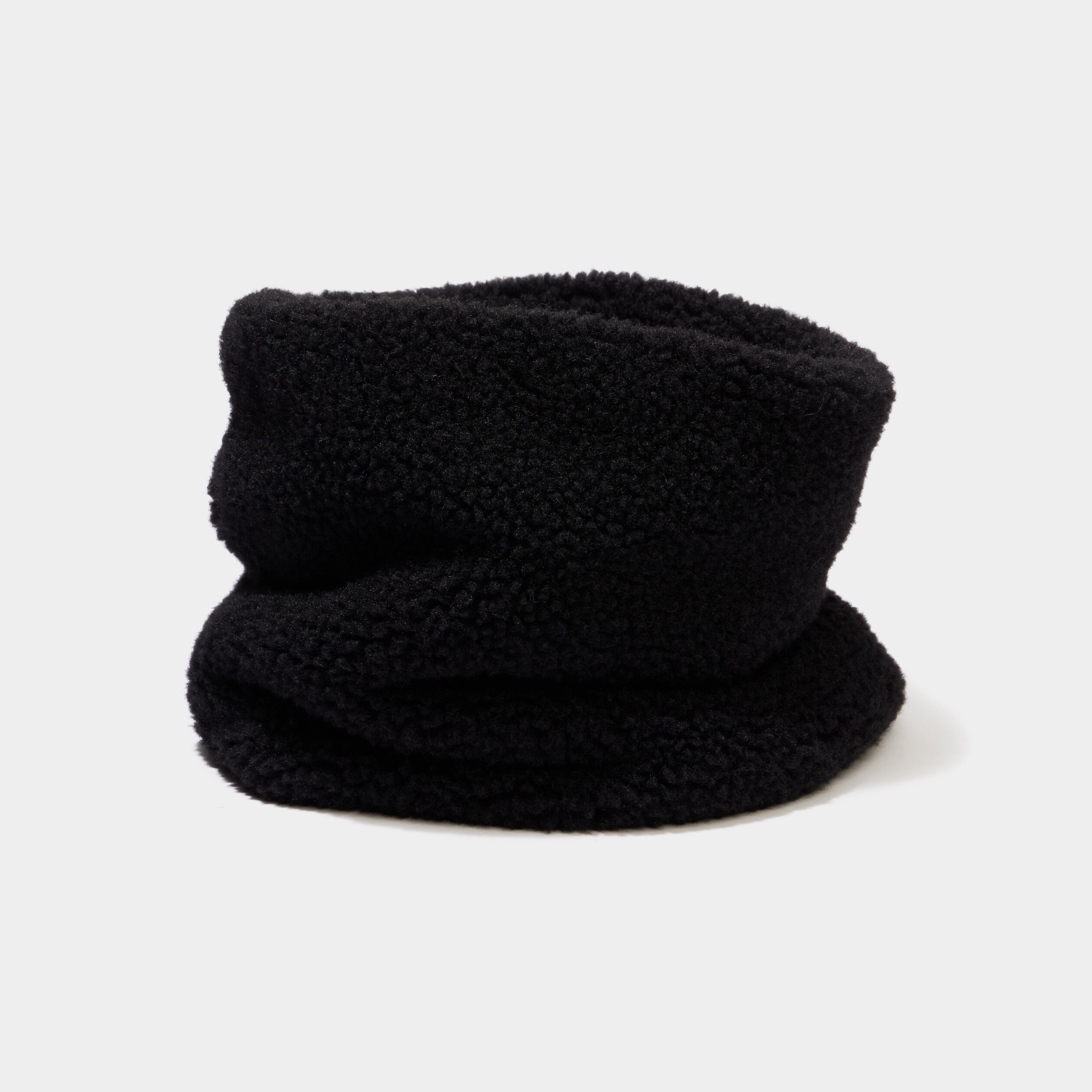 Tour de cou effet polaire noir fille
