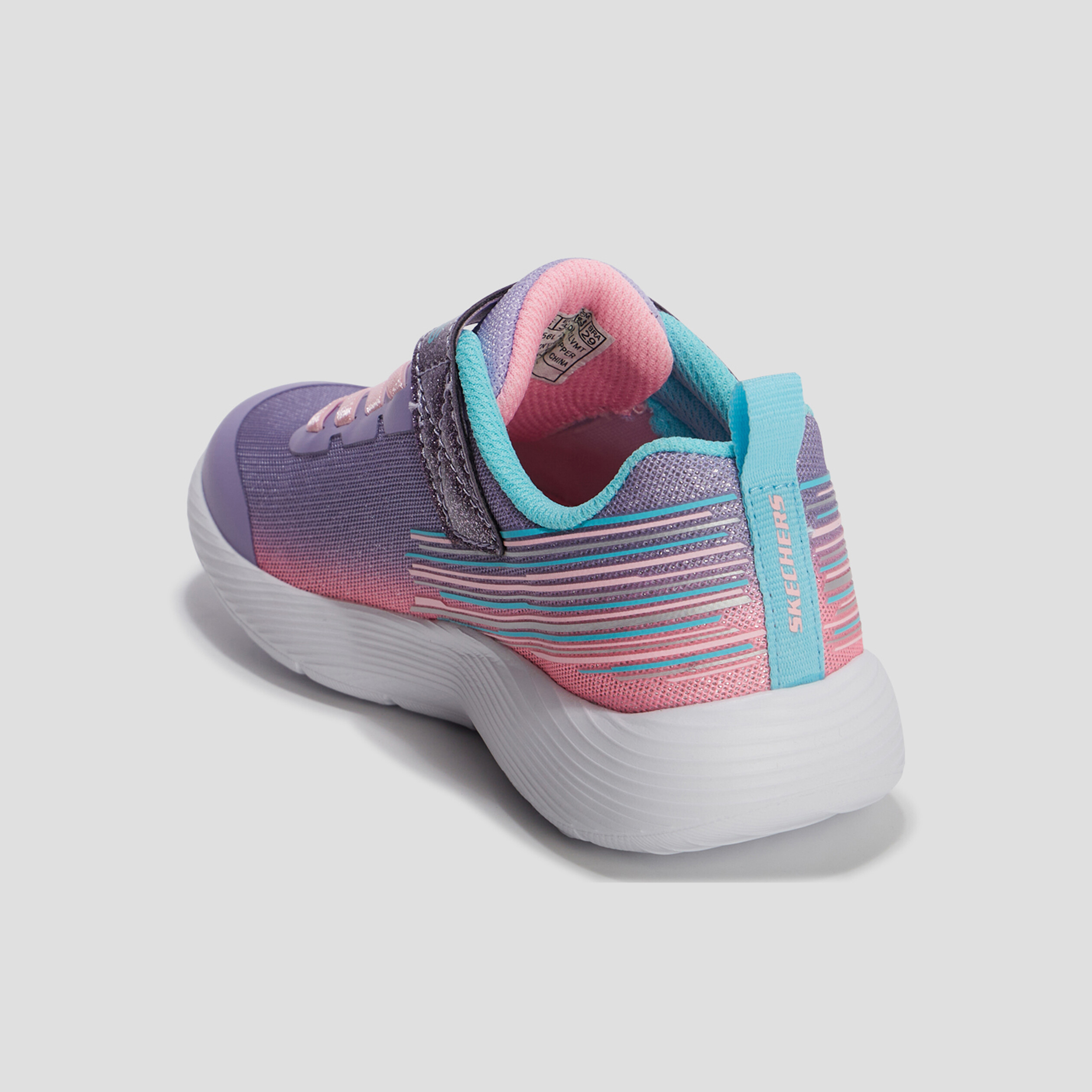 Baskets running lavable Skechers bleu lavande fille