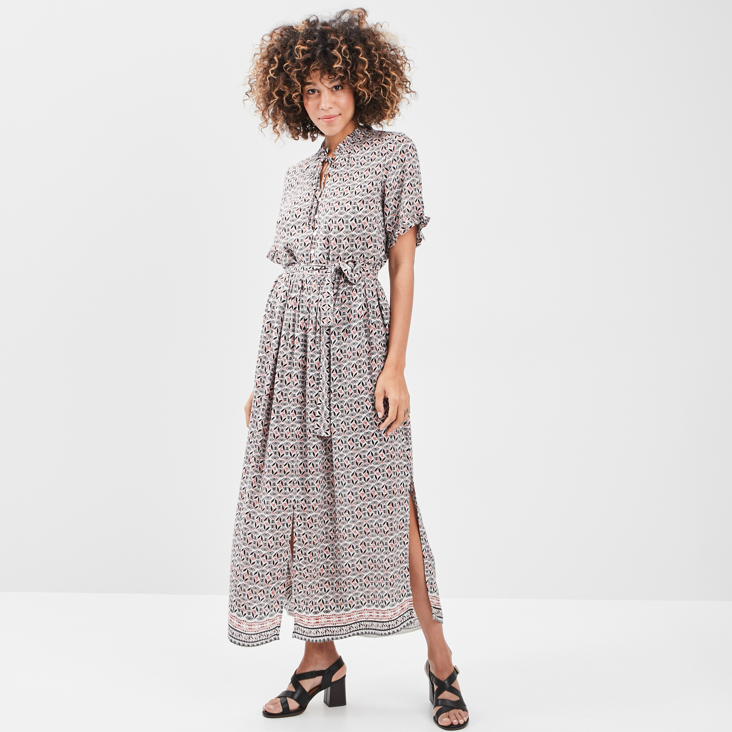 Robe longue Liberto ecru femme