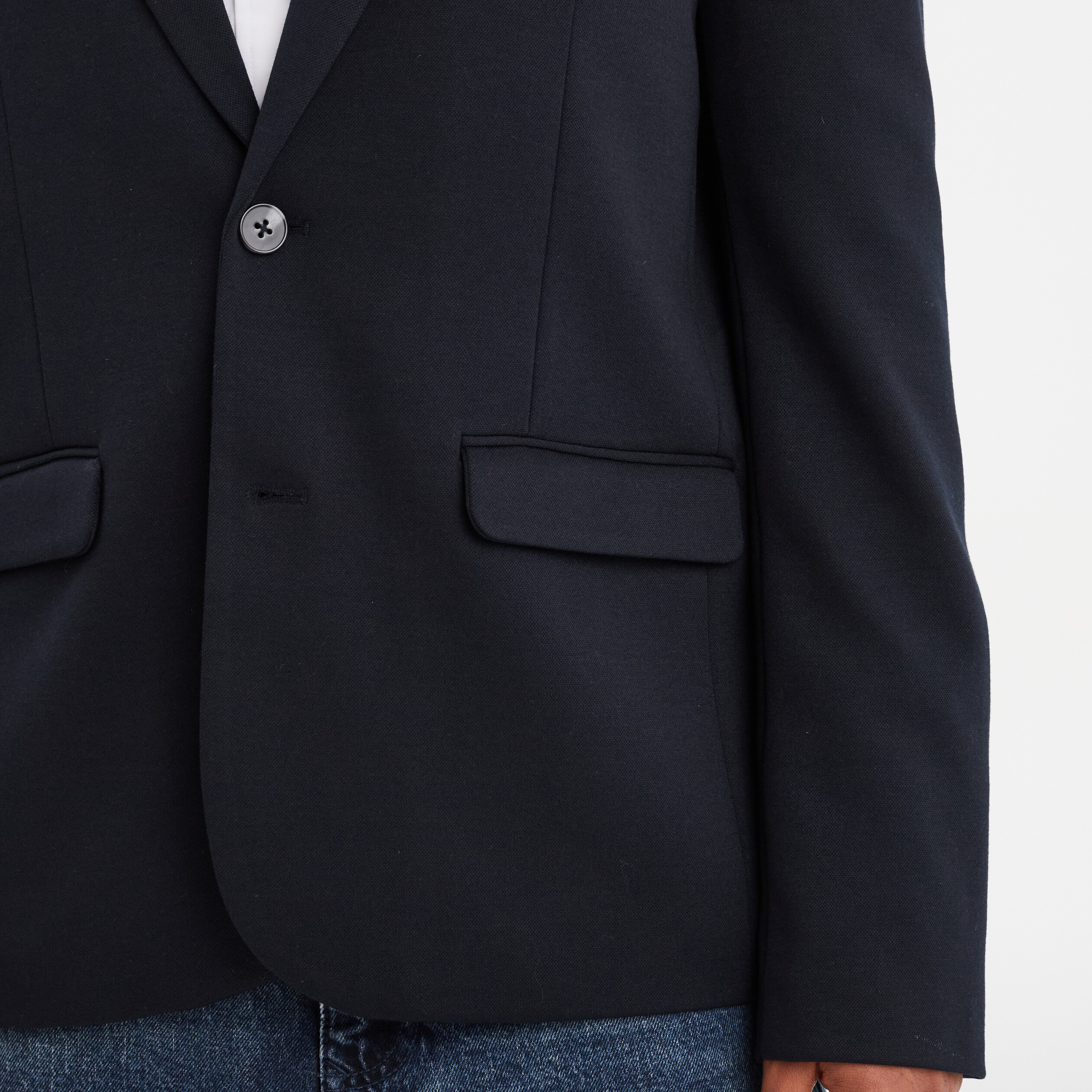 veste costume boutonnee 1 poche buste bleu fonce homme Veste costume boutonnée 1 poche buste bleu foncé homme