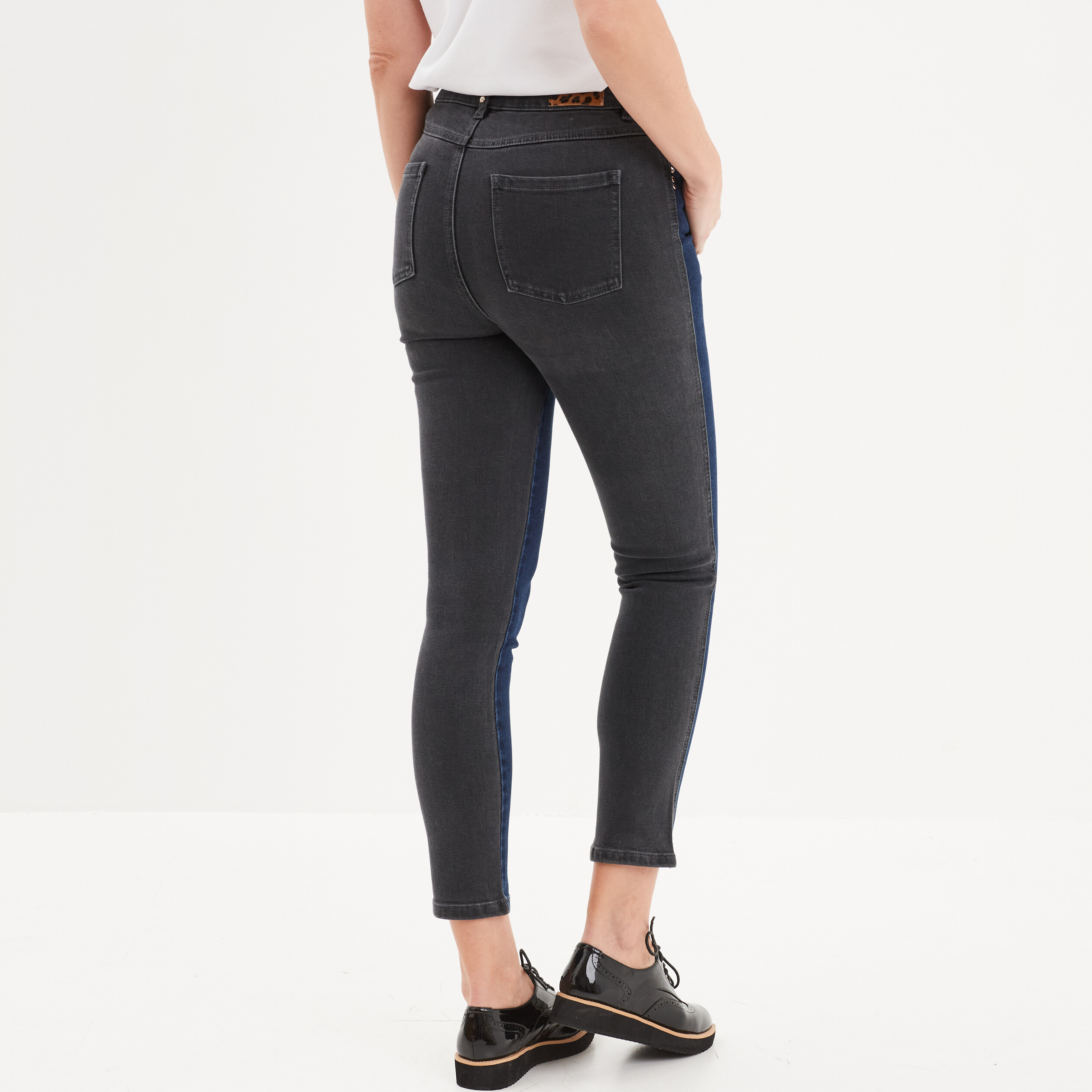 jeans slim 78eme denim double stone femme Jeans slim 7/8ème denim double stone femme