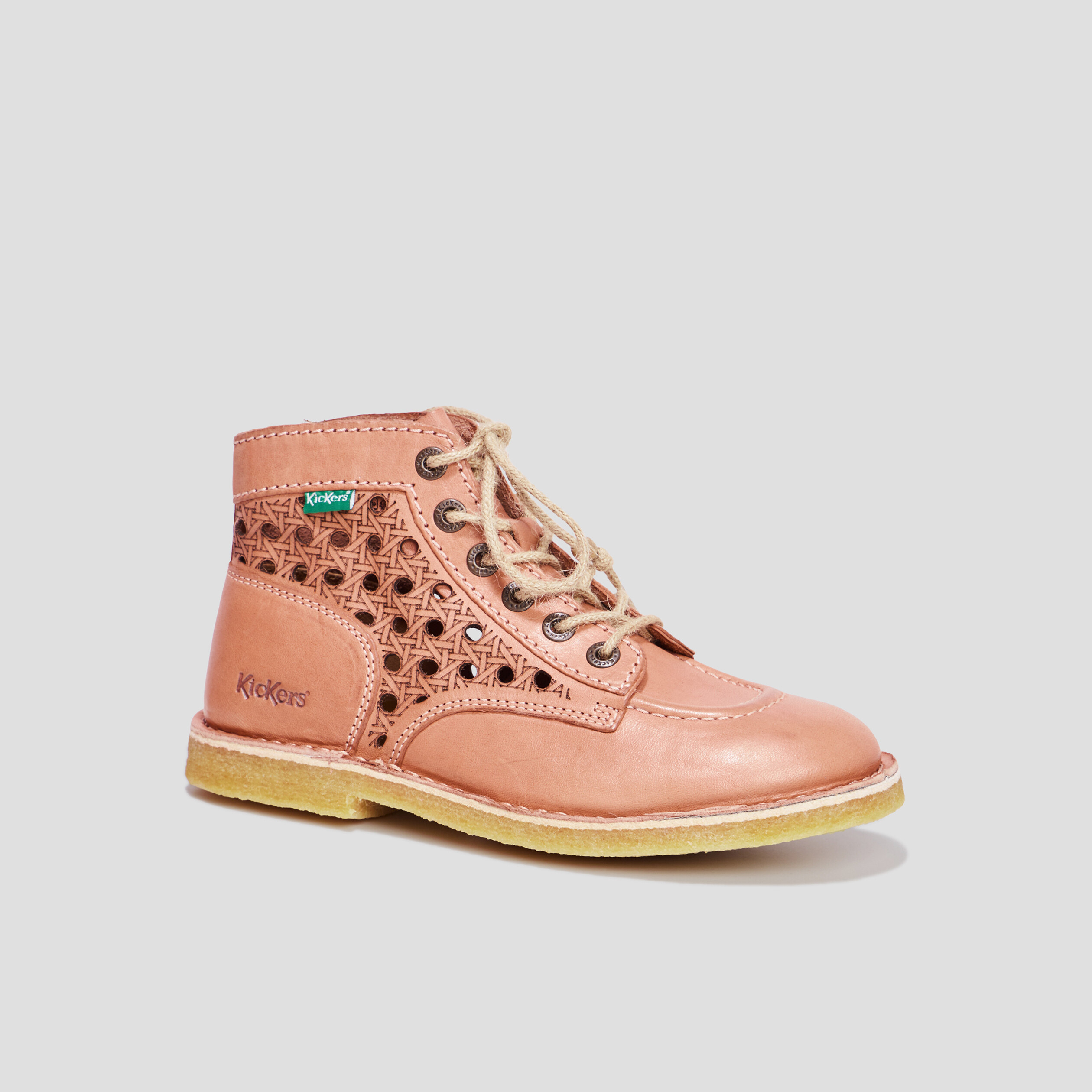 bottines en cuir kickers kicklegend orange clair femme Bottines en cuir Kickers Kicklegend orange clair femme