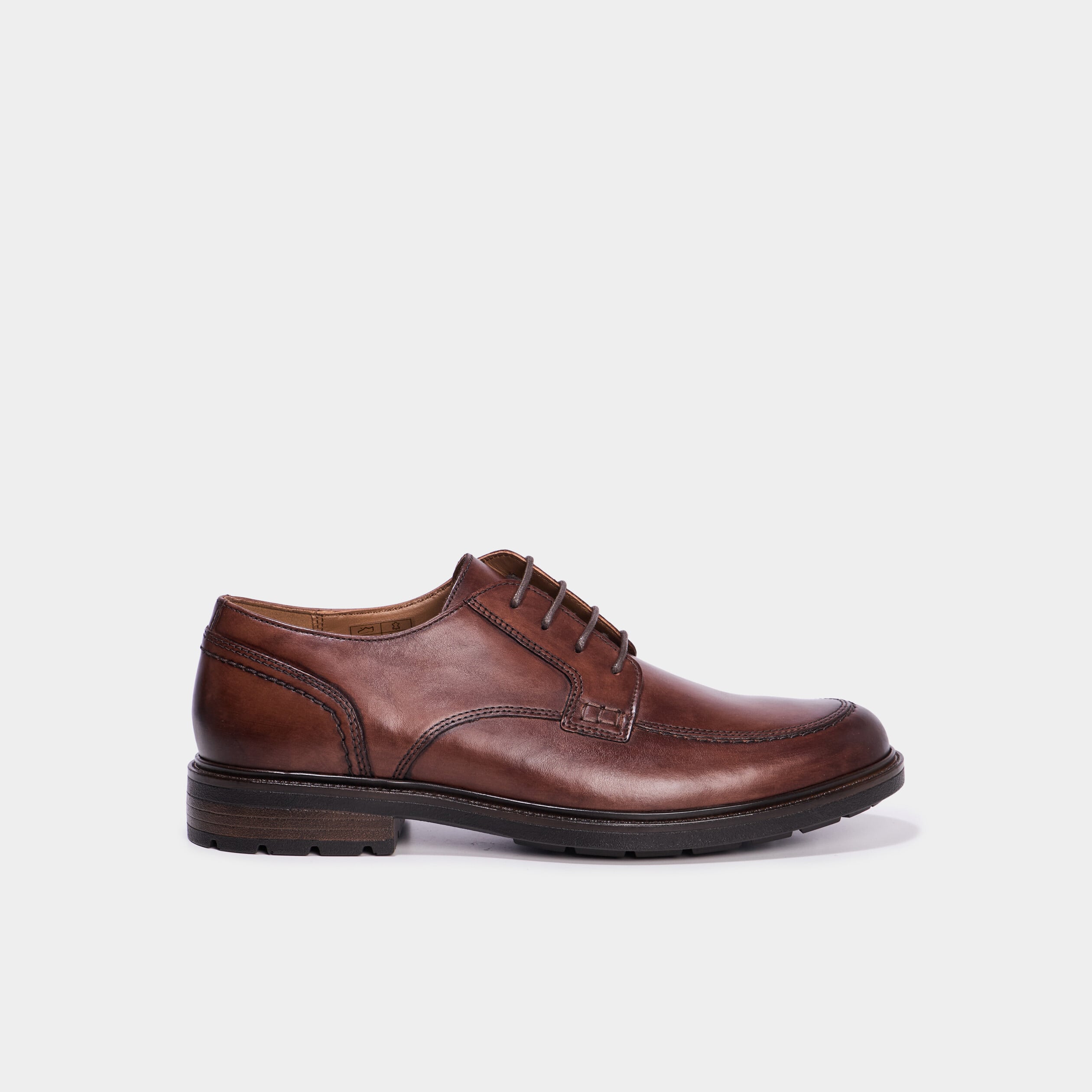 Derbies en cuir marron homme