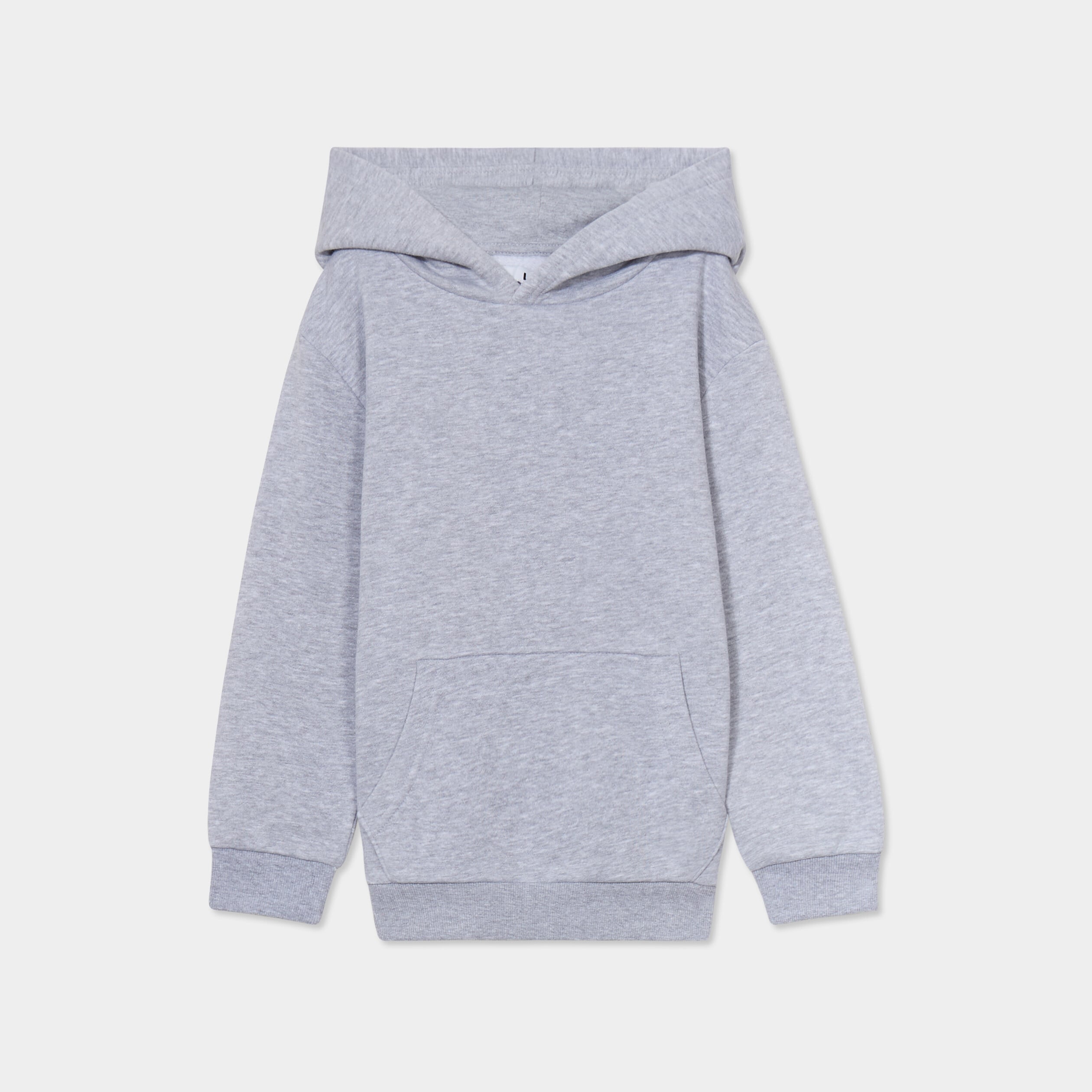 Sweat &agrave; capuche hoodie oversize gris clair gar&ccedil;on