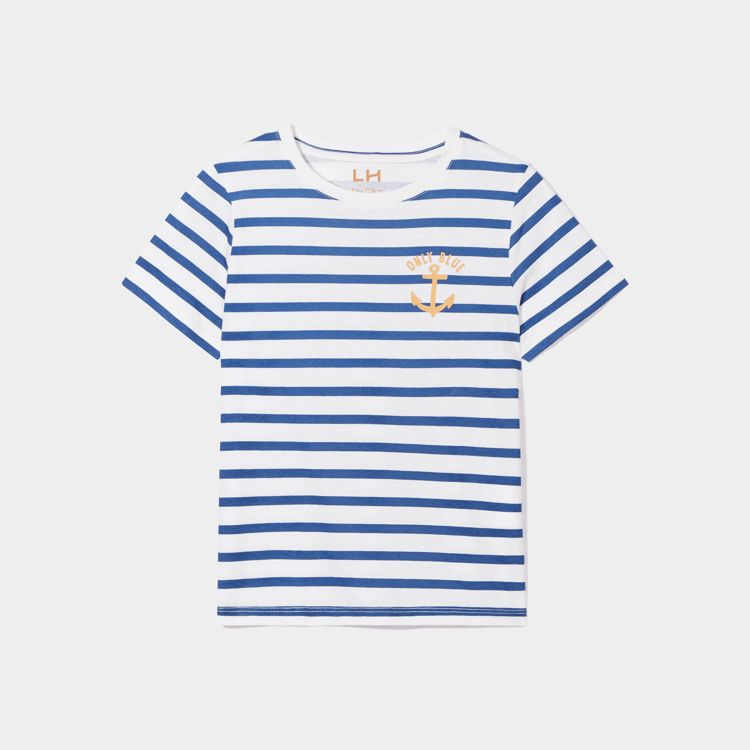 t shirt manches courtes coton ecru garcon T-shirt manches courtes coton ecru garçon