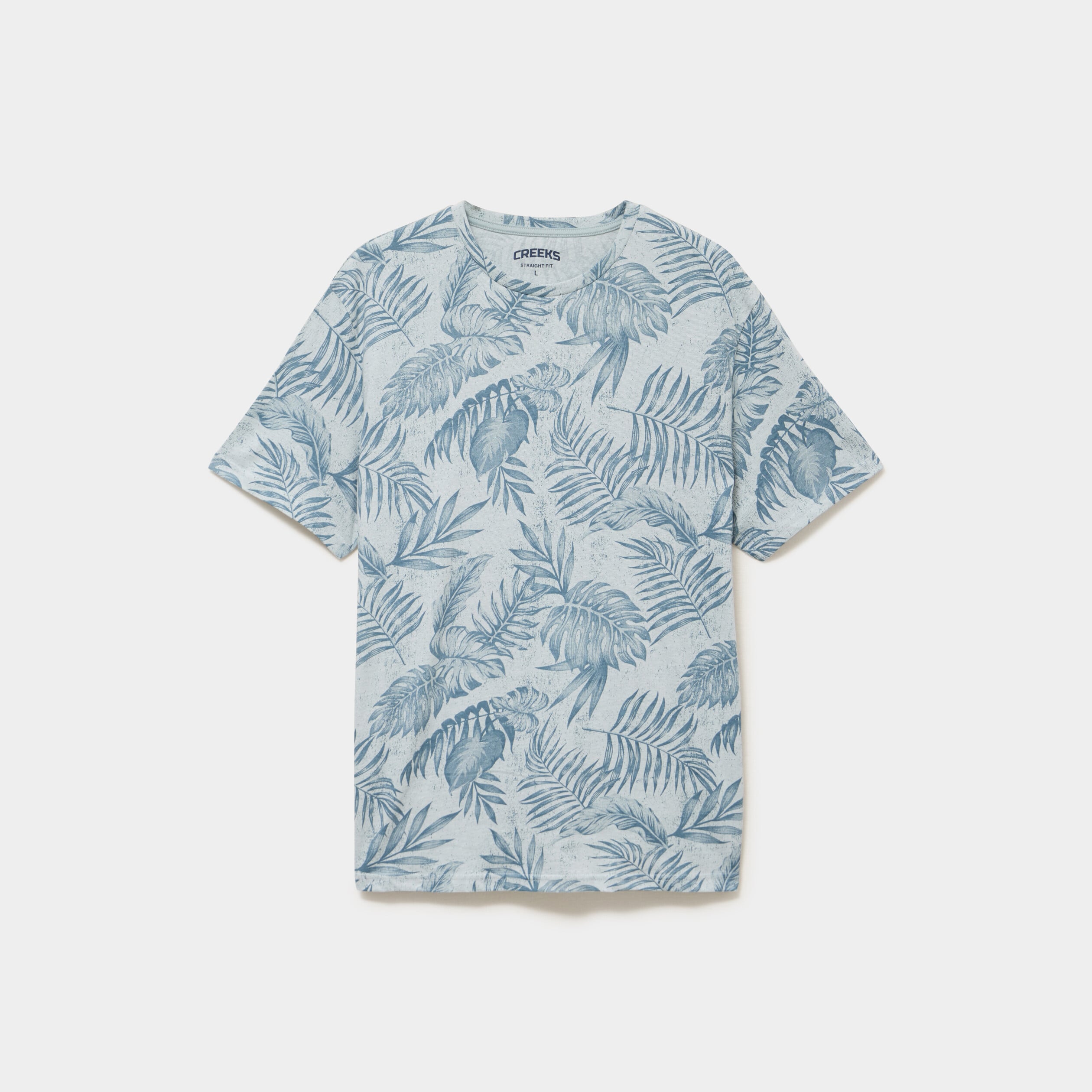 T-shirt manches courtes col rond gris homme