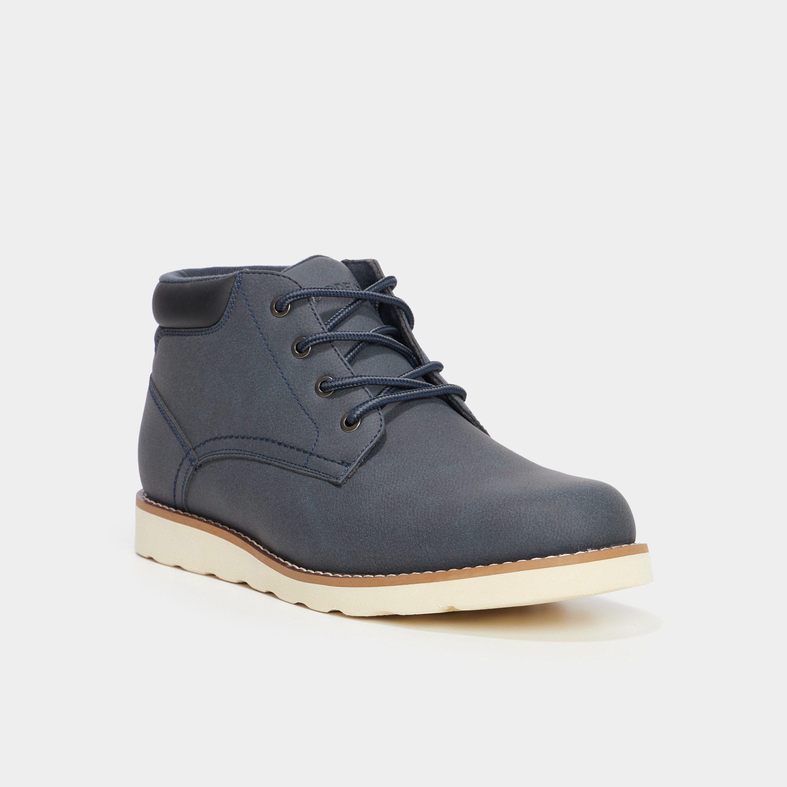 Bottes Lacets H&M Aspect Daim Bleu Taille 44 - Occasion Très Bon état, Style Cool