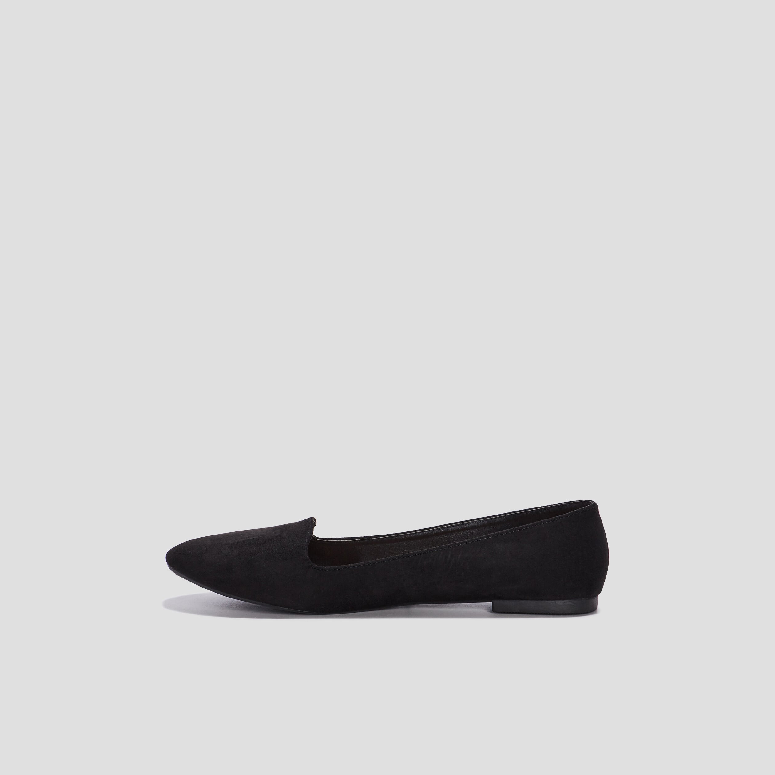 Ballerines esprit mocassins plates noir femme