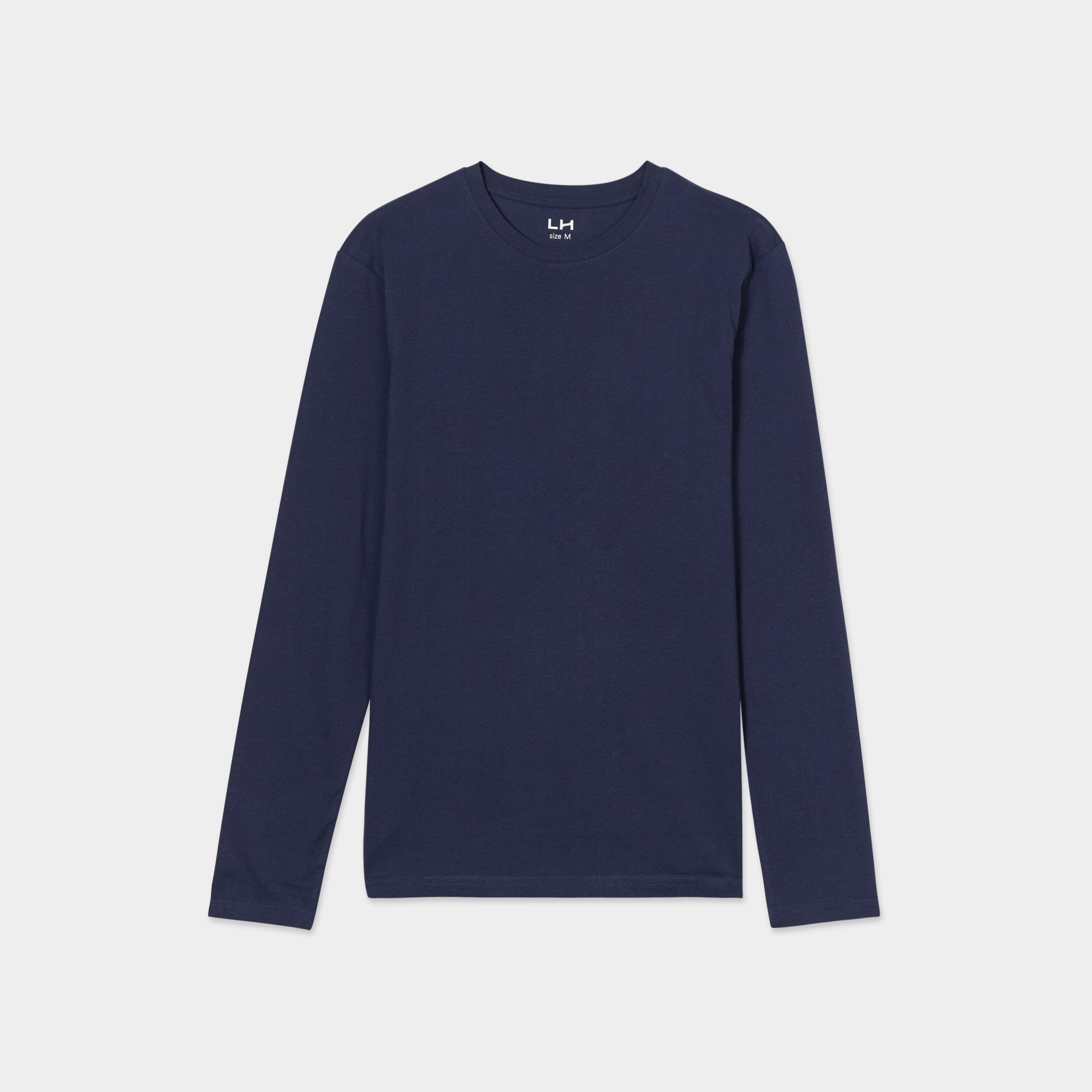 t shirt manches longues bleu marine homme T-shirt manches longues bleu marine homme