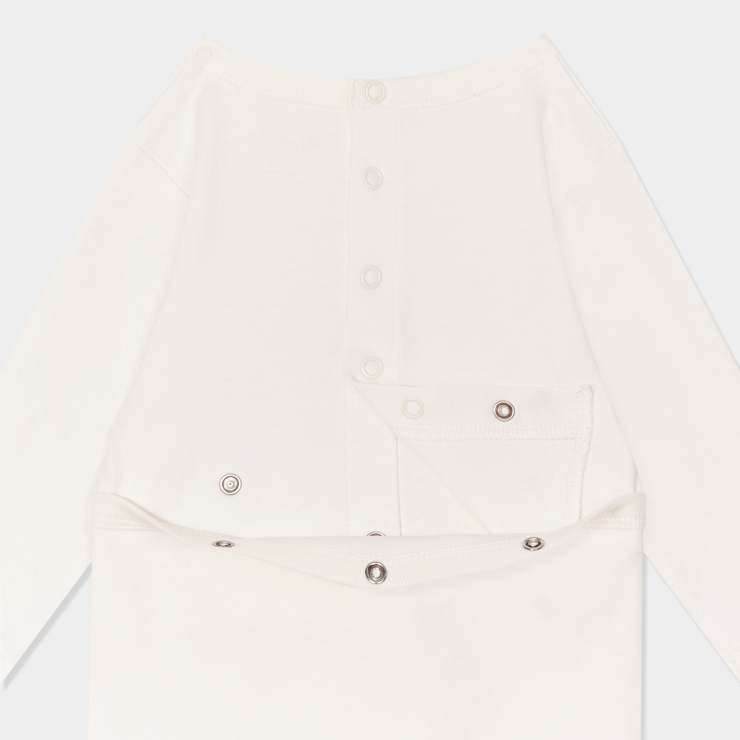 dors bien manches longues boutonne coton ecru bebe Dors-bien manches longues boutonné coton ecru bébé