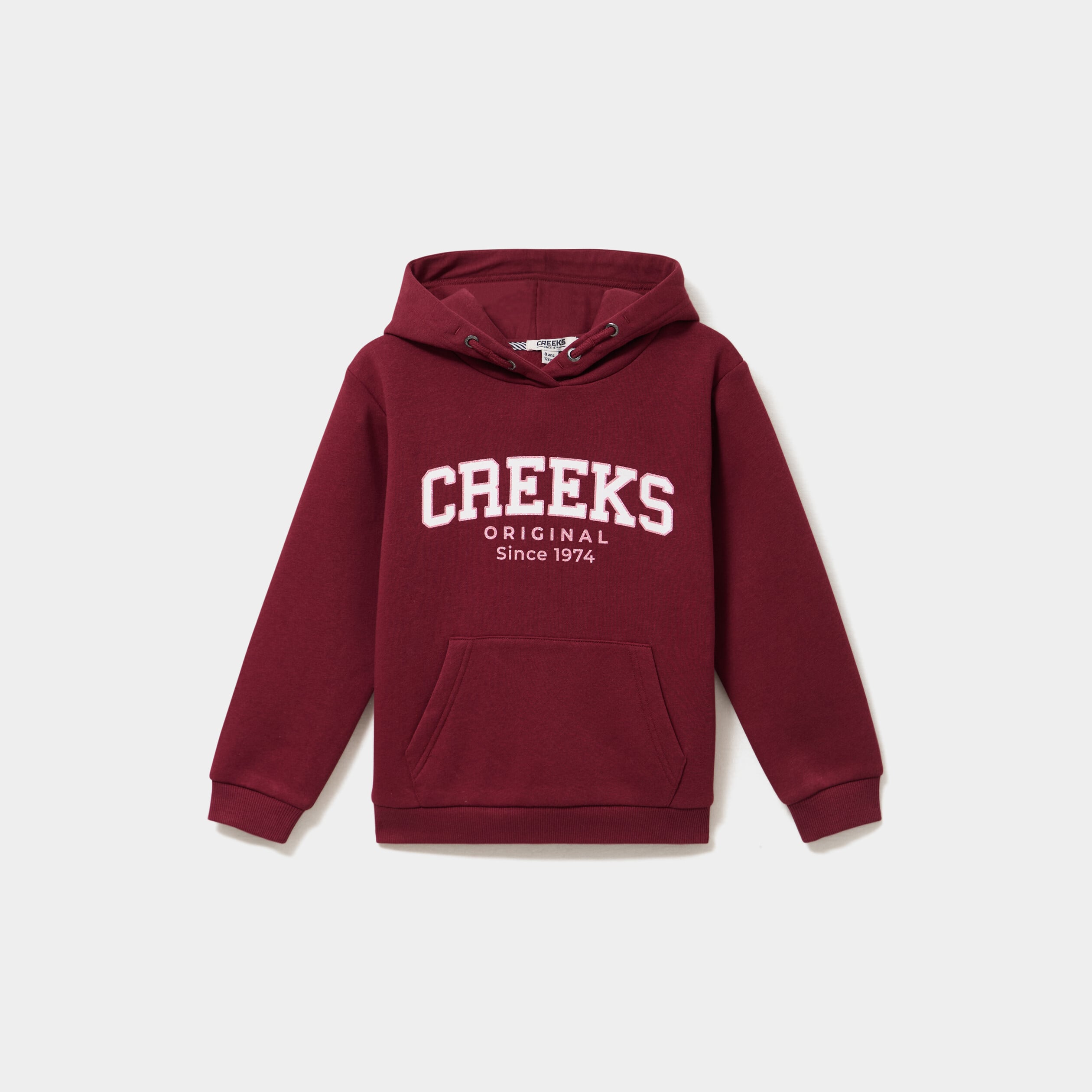 Sweat &agrave; capuche hoodie &agrave; logo bordeaux fille
