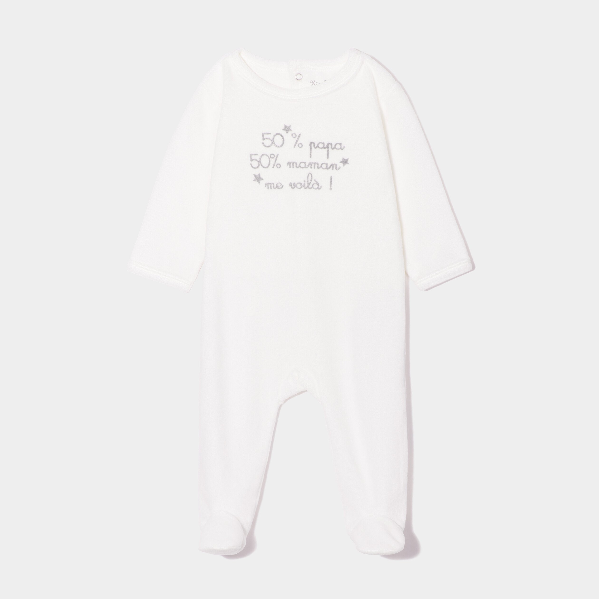 dors bien manches longues boutonne blanc bebe Dors-bien manches longues boutonné blanc bébé