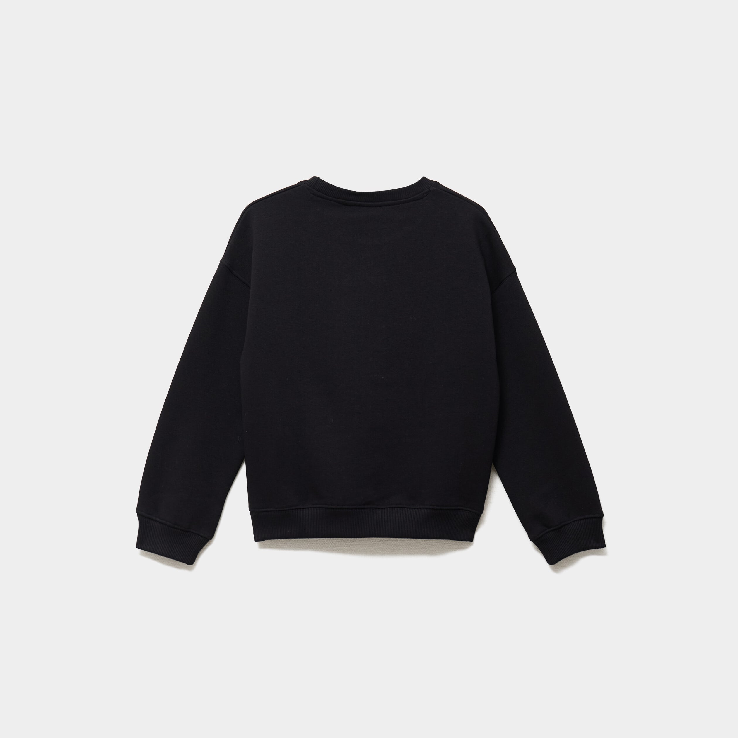 Sweat oversize manches longues Stitch noir fille
