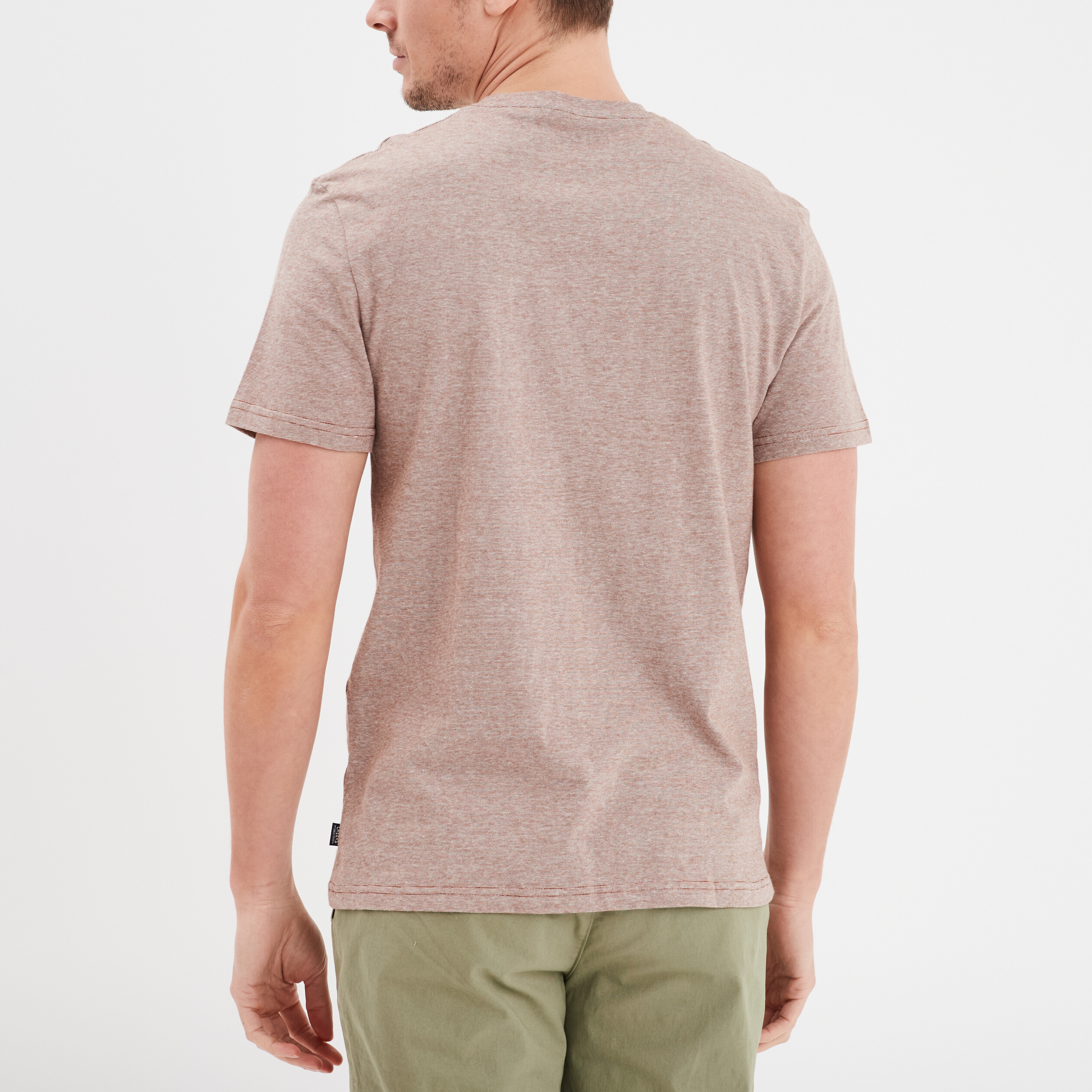 t shirt col rond manches courtes creeks marron homme T-shirt col rond manches courtes Creeks marron homme