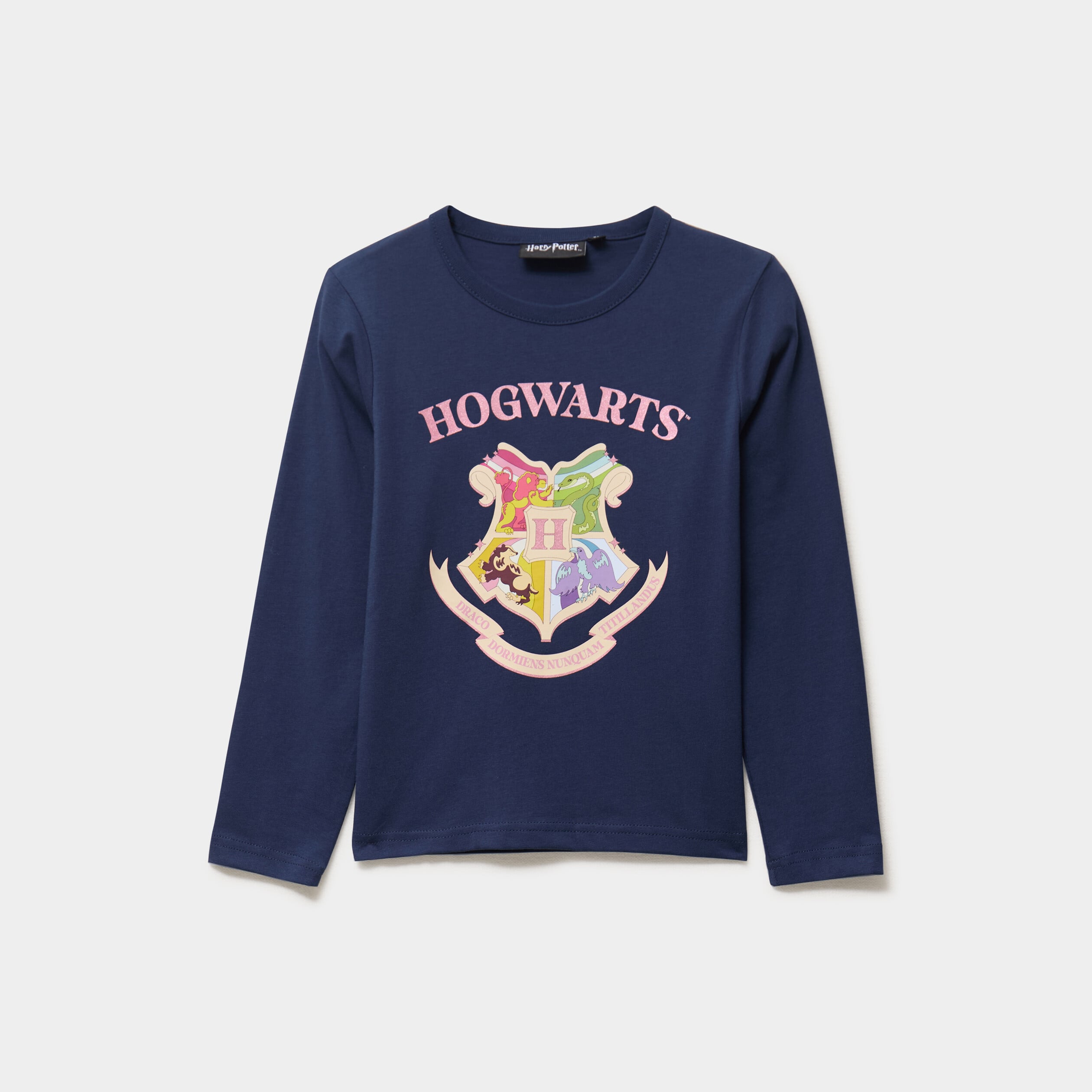 T-shirt Hogwarts Harry Potter bleu marine fille