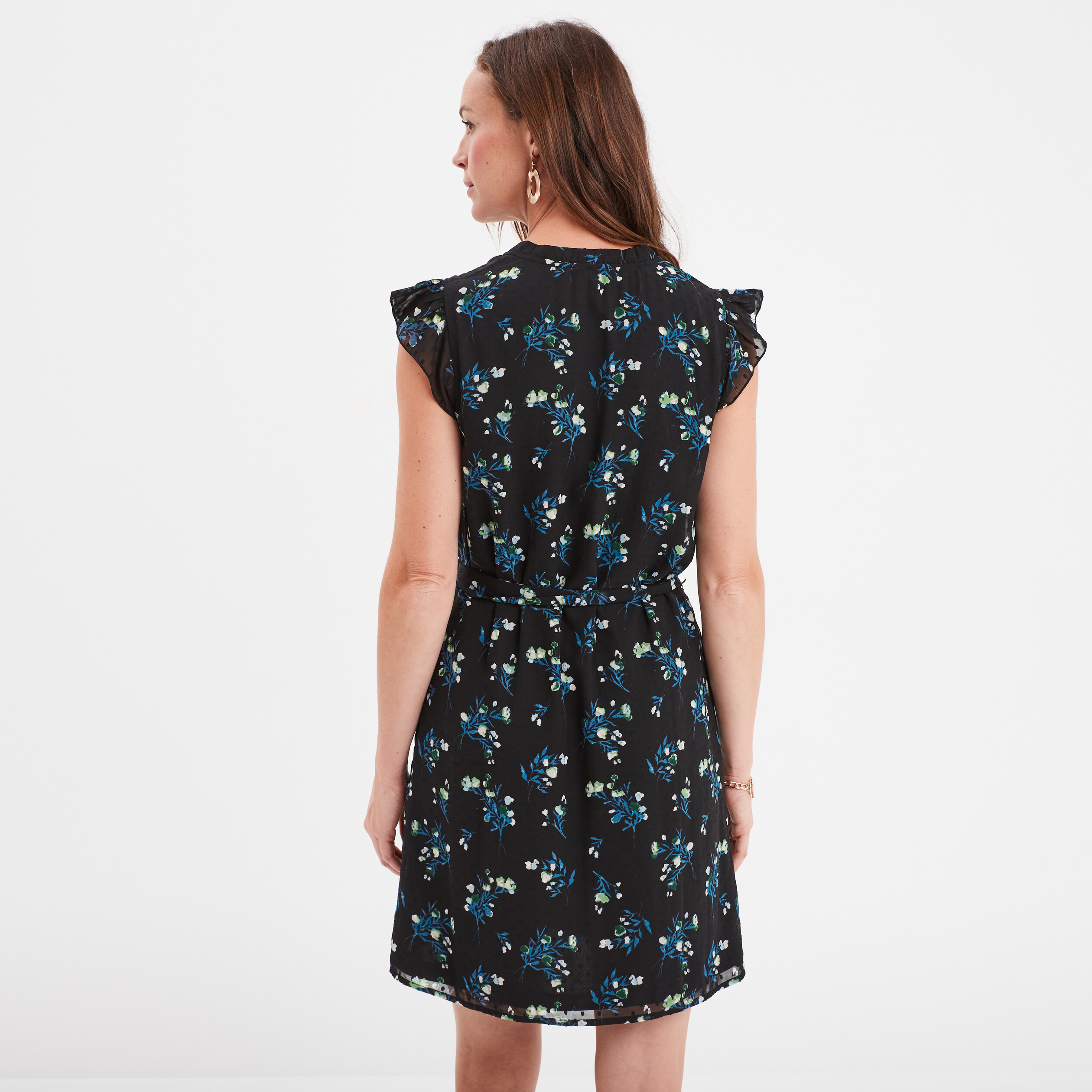 Robe plumetis noir online