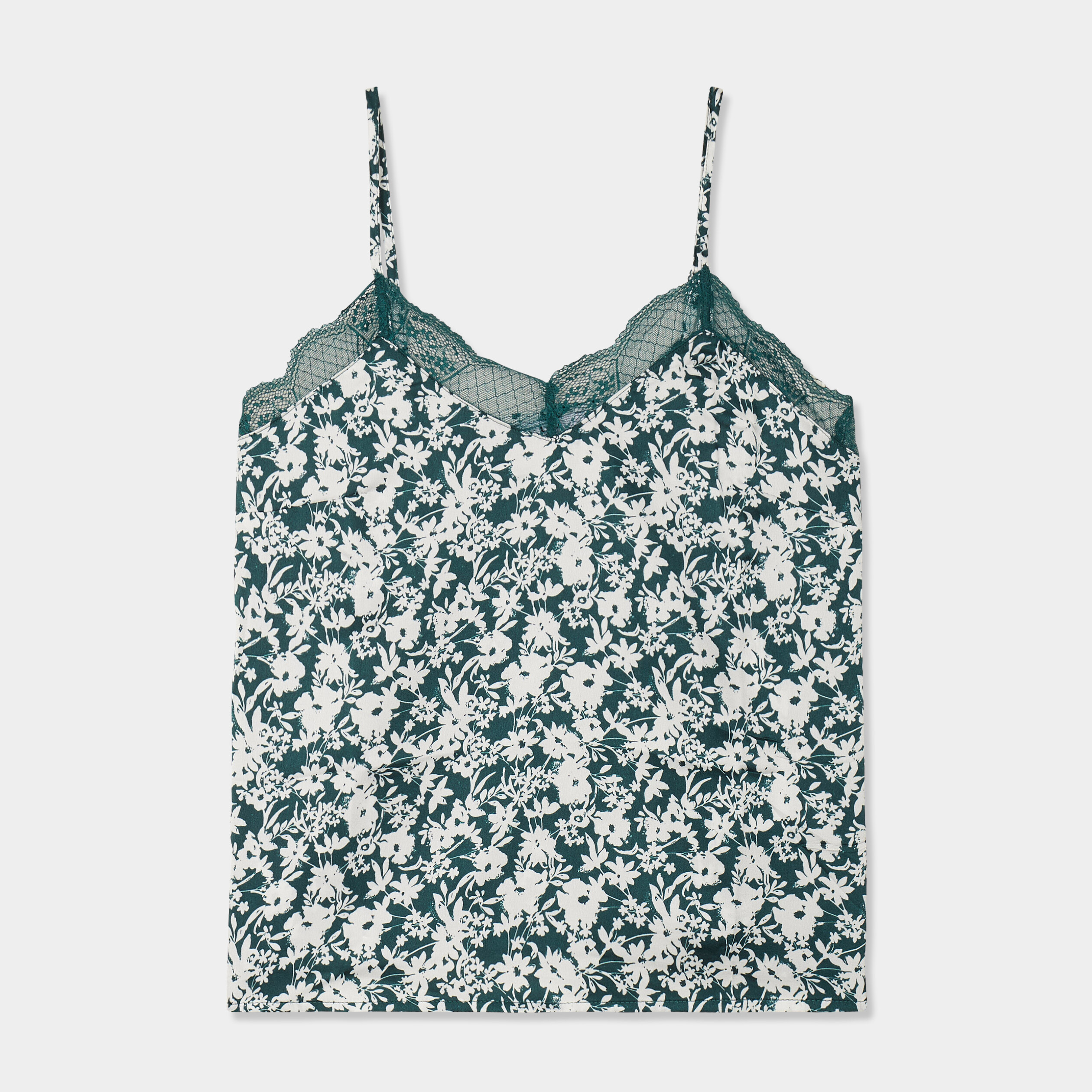 caraco col a dentelle vert fonce femme Caraco col à dentelle vert foncé femme