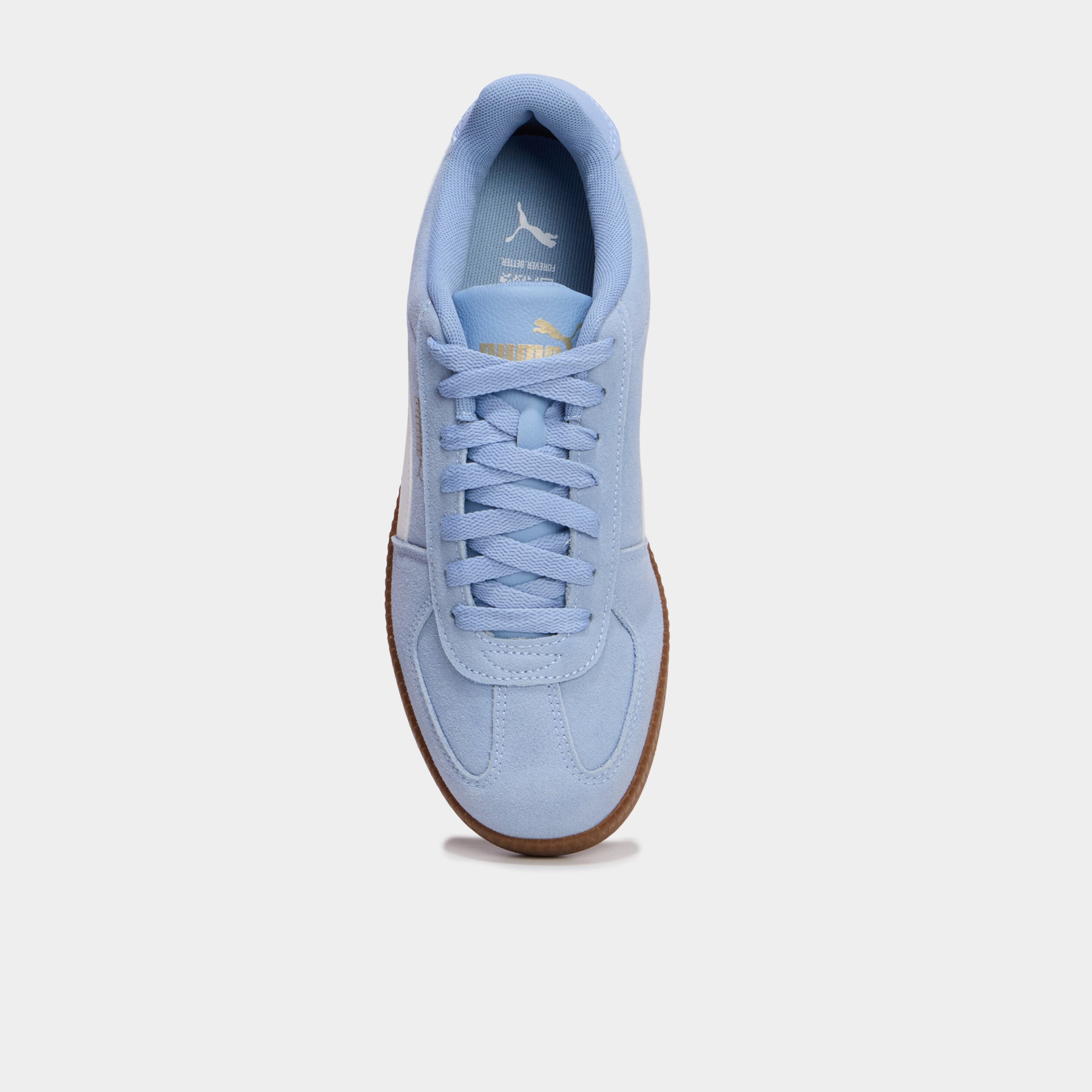 Baskets &agrave; lacets effet su&eacute;dine Puma bleu pastel femme