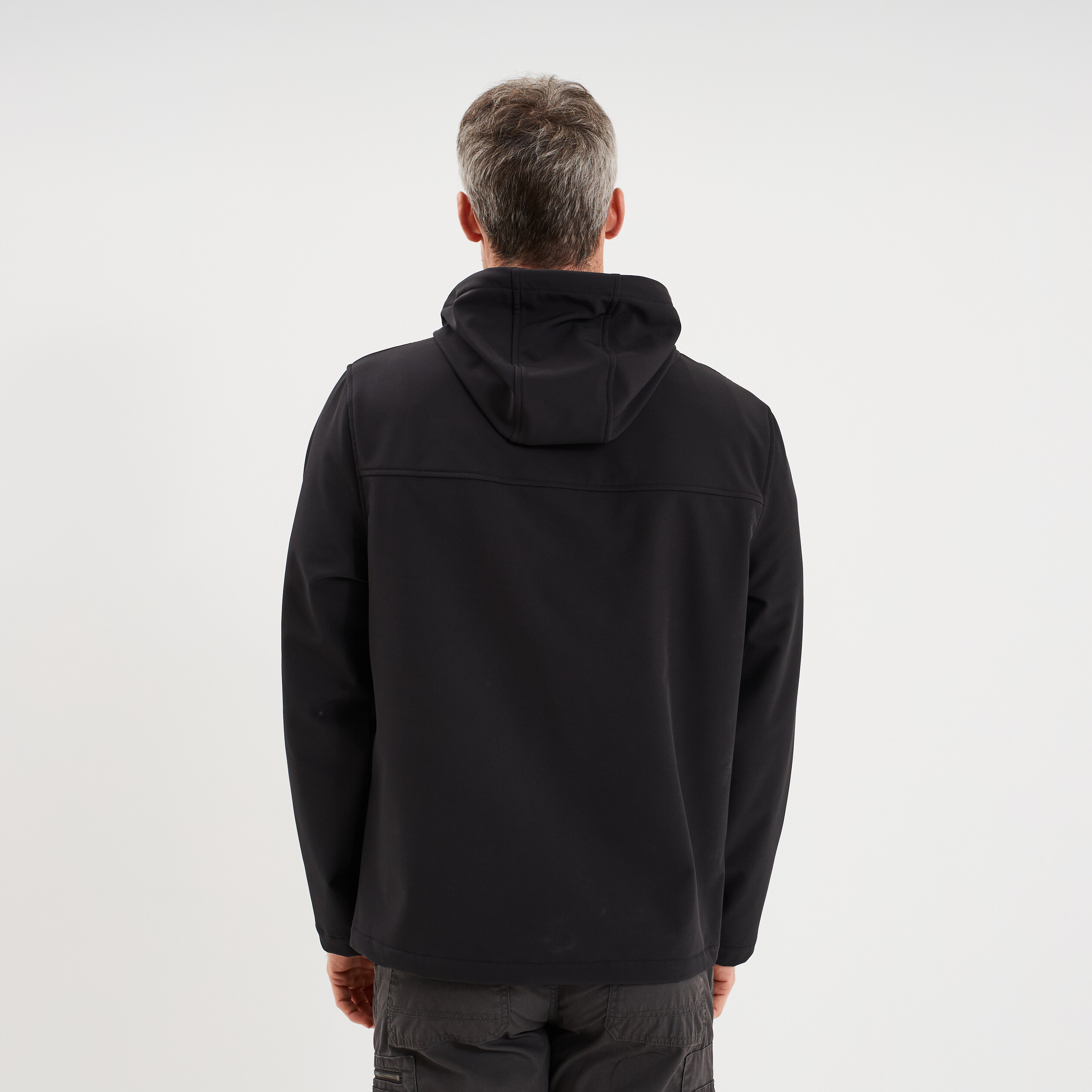 Blouson d&eacute;perlant fourr&eacute; &agrave; capuche noir homme