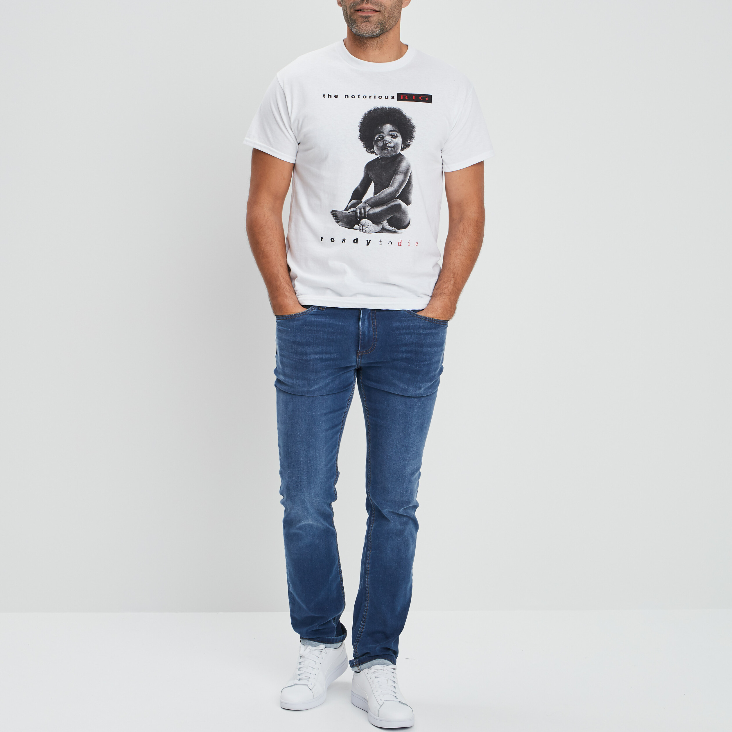 t shirt the notorious big blanc homme T-shirt The Notorious BIG blanc homme