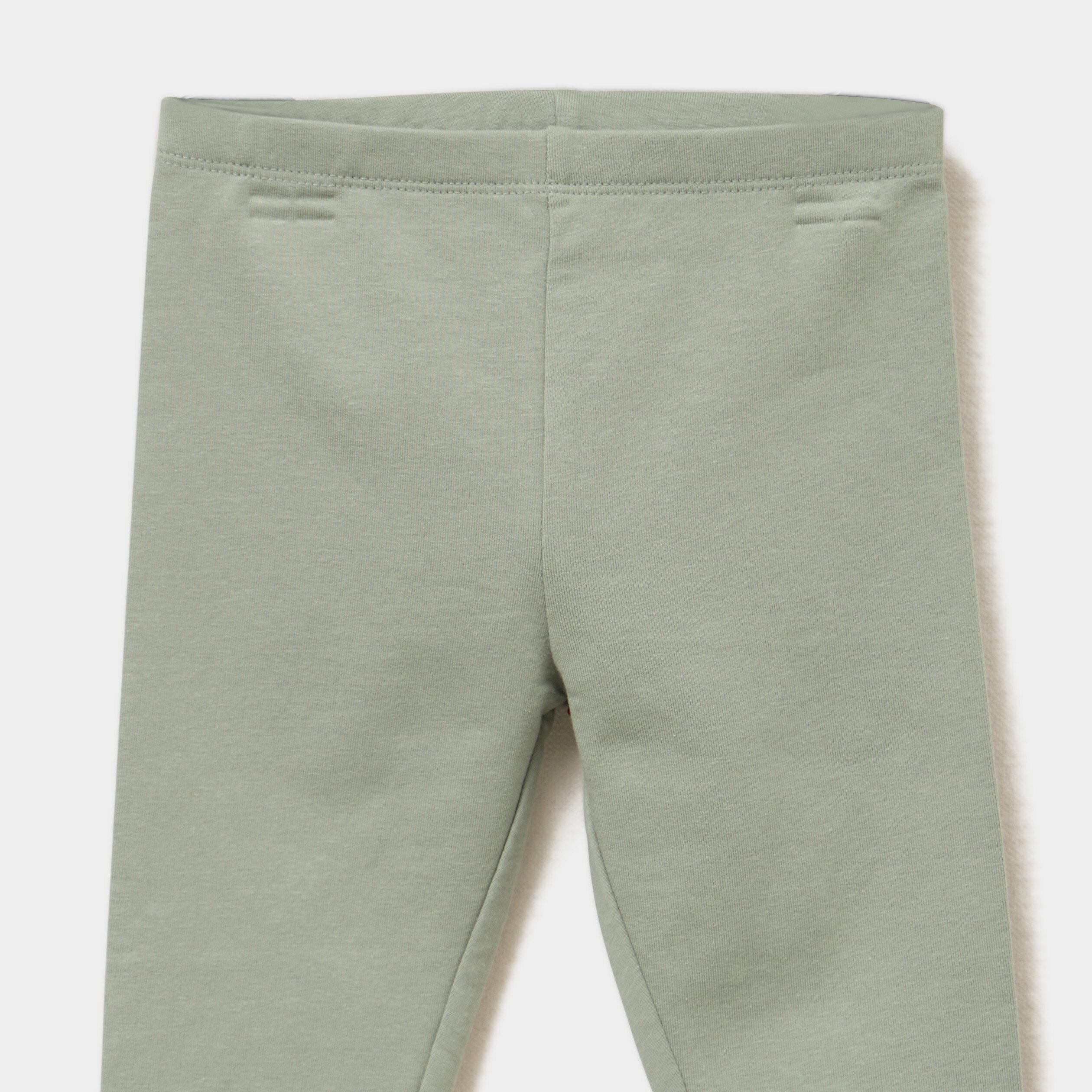 legging double coton vert kaki bebef Legging doublé coton vert kaki bébé fille