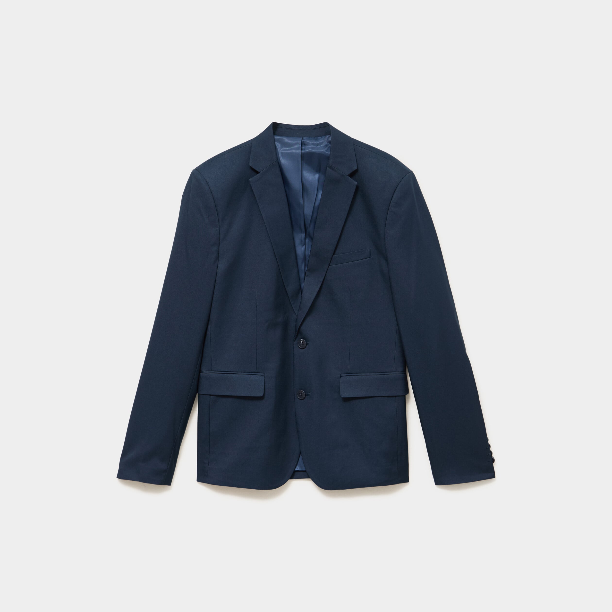 Veste blazer costume manches longues bleu marine homme