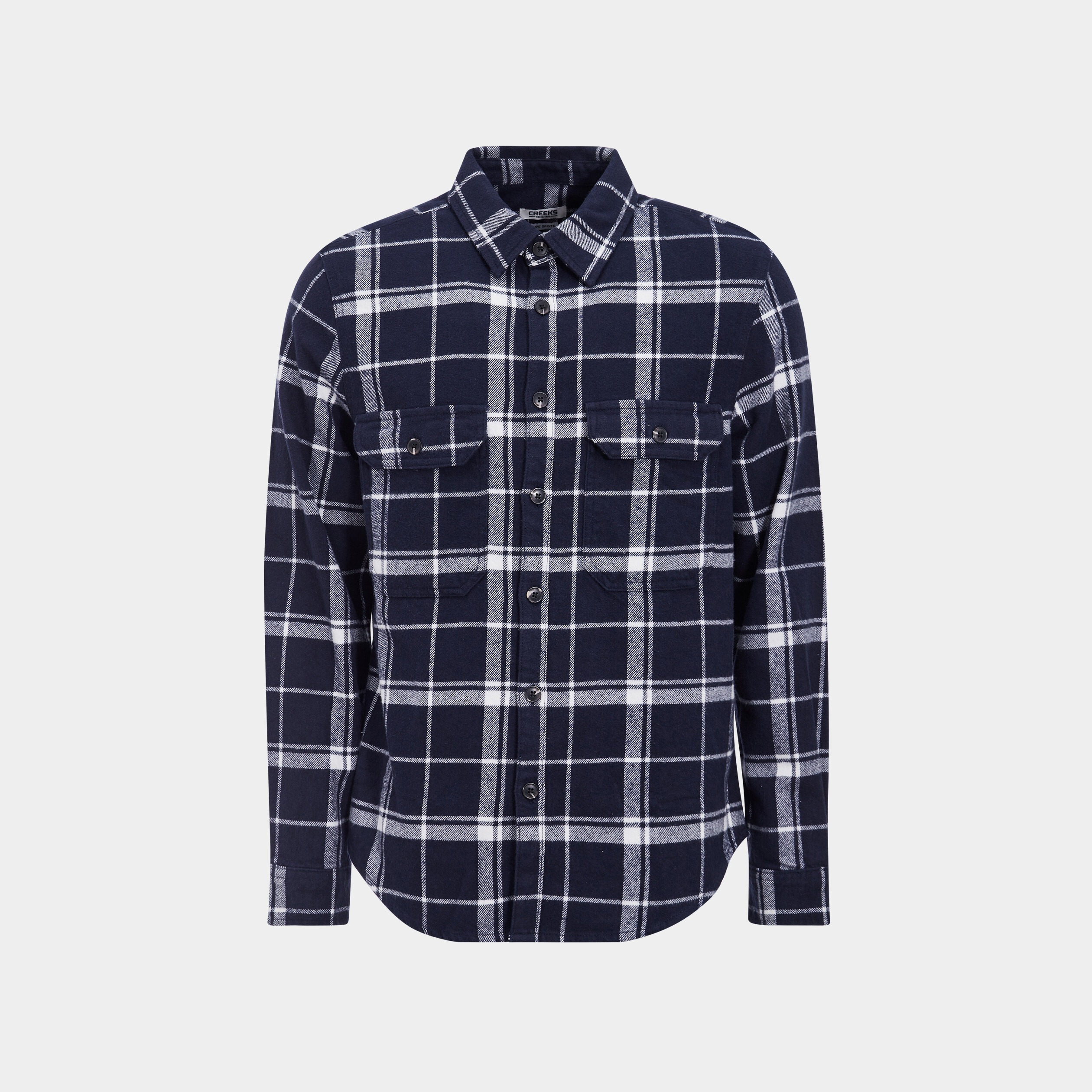 surchemise coton manches longues creeks bleu marine homme Surchemise coton manches longues Creeks bleu marine homme