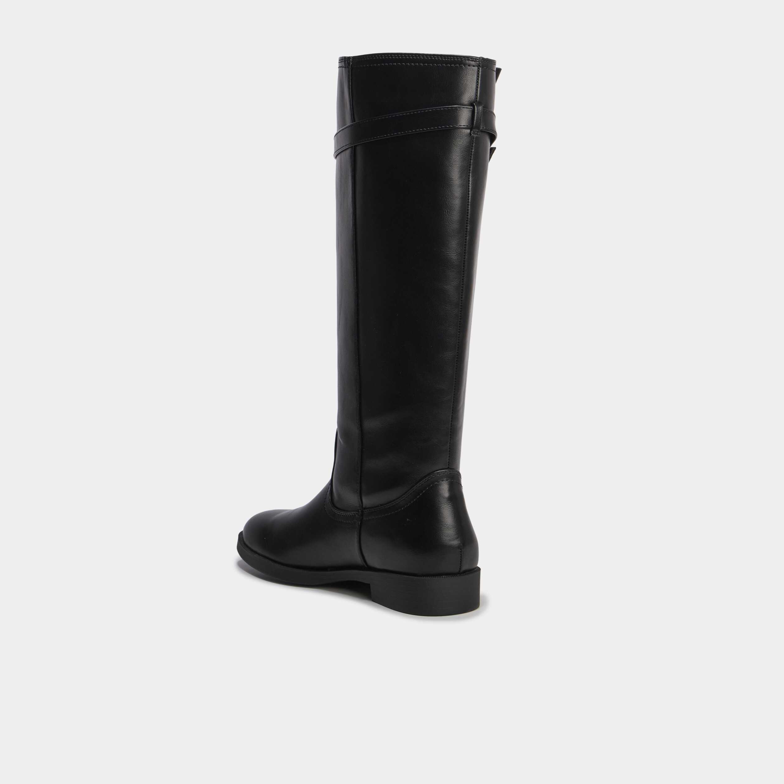 Bottes hautes avec boucles noir femme
