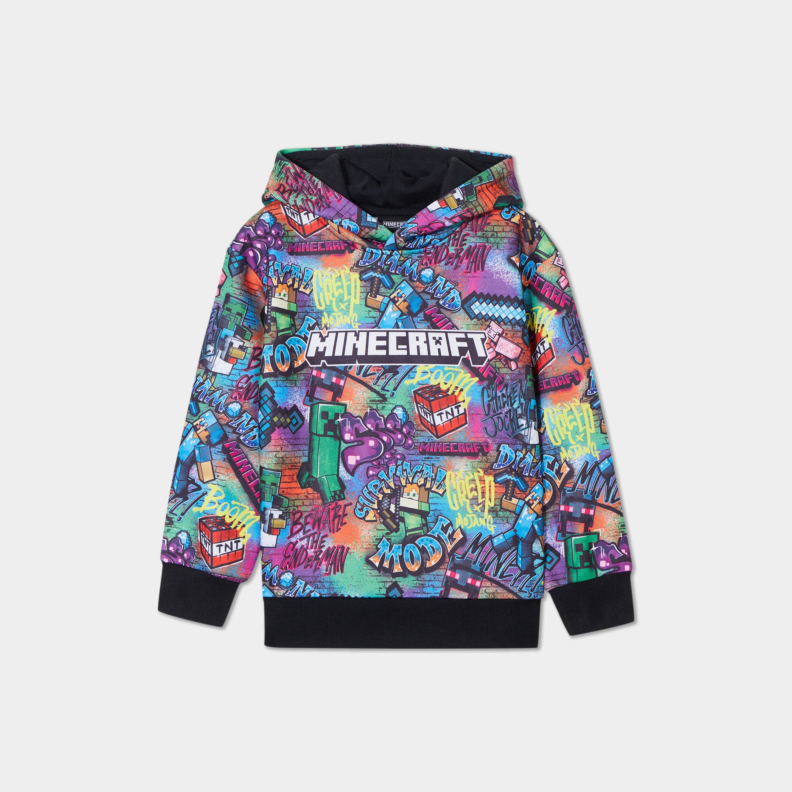 sweat a capuche hoodie minecraft multicolore garcon Sweat à capuche hoodie Minecraft multicolore garçon