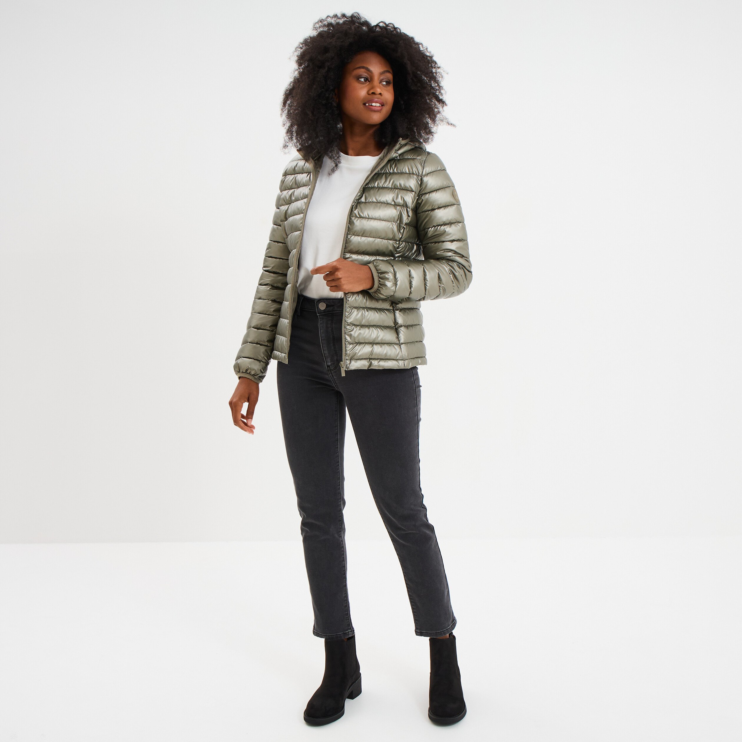 jean stretch slim 78 eme denim noir femme Jean stretch slim 7/8 ème denim noir femme