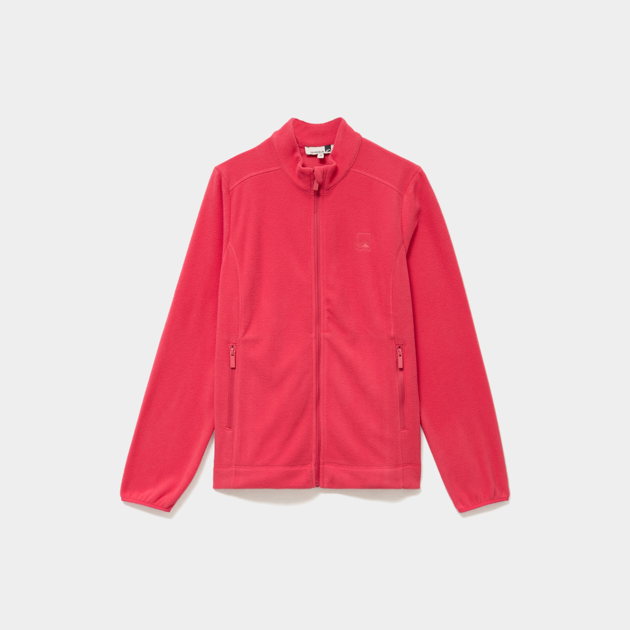 Veste polaire zipp&eacute; manches longues rose femme