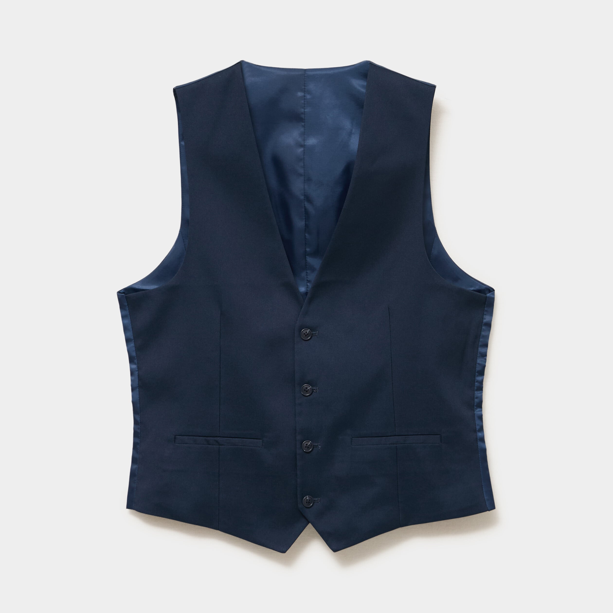 Gilet de costume sans manches bleu marine homme