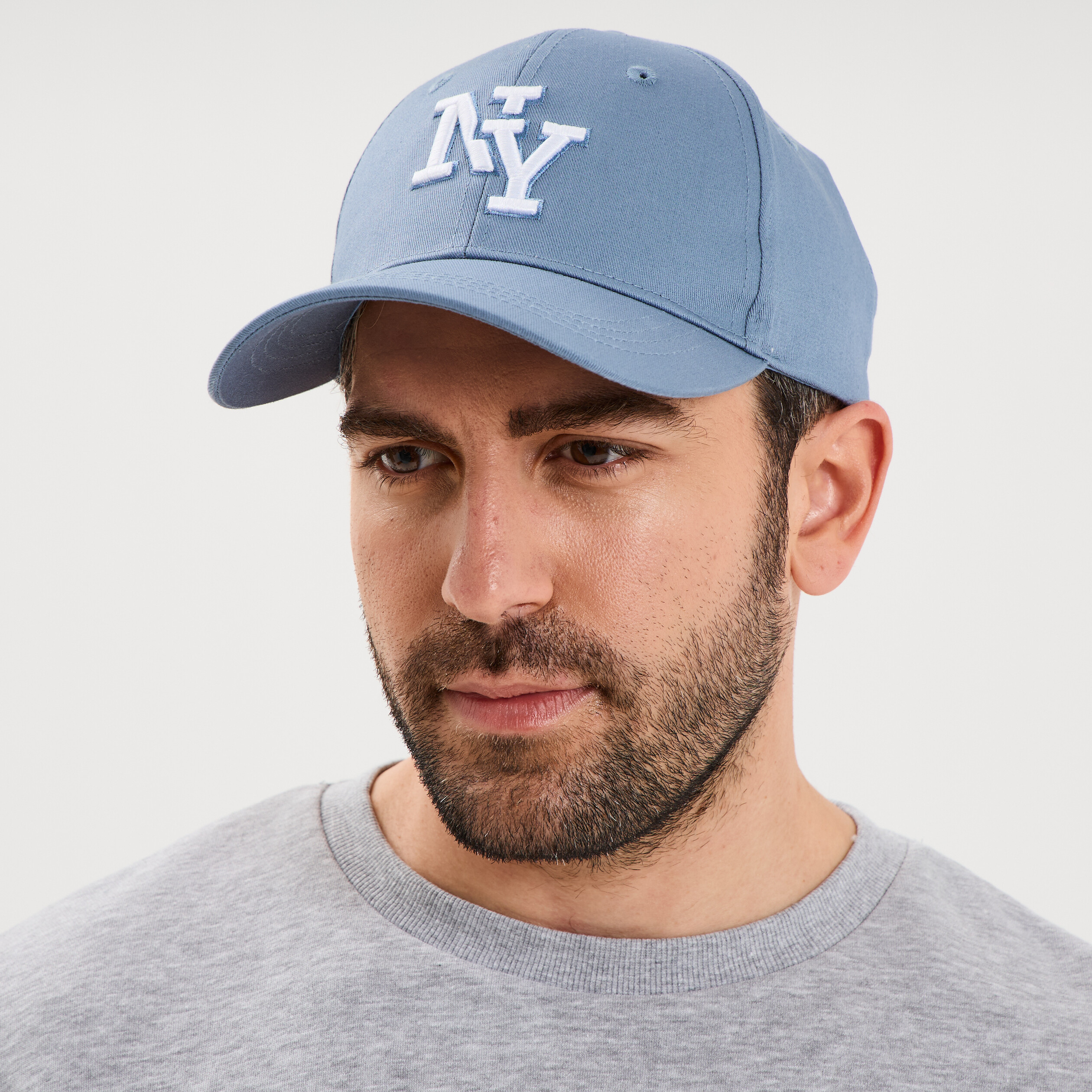 Casquette ajustable coton bleu gris homme