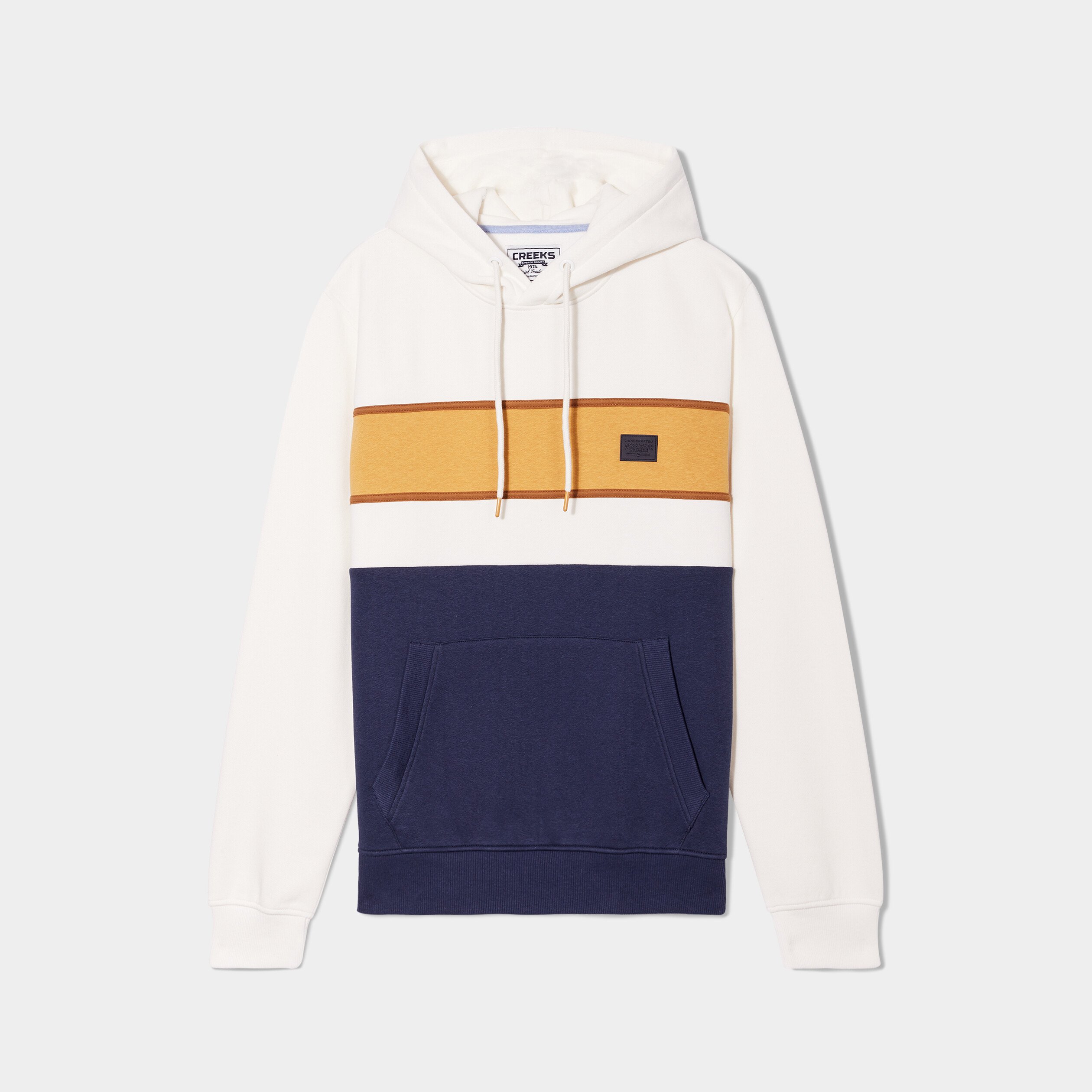 sweat a capuche hoodie colorbloc creeks bleu marine homme Sweat à capuche hoodie colorbloc Creeks bleu marine homme