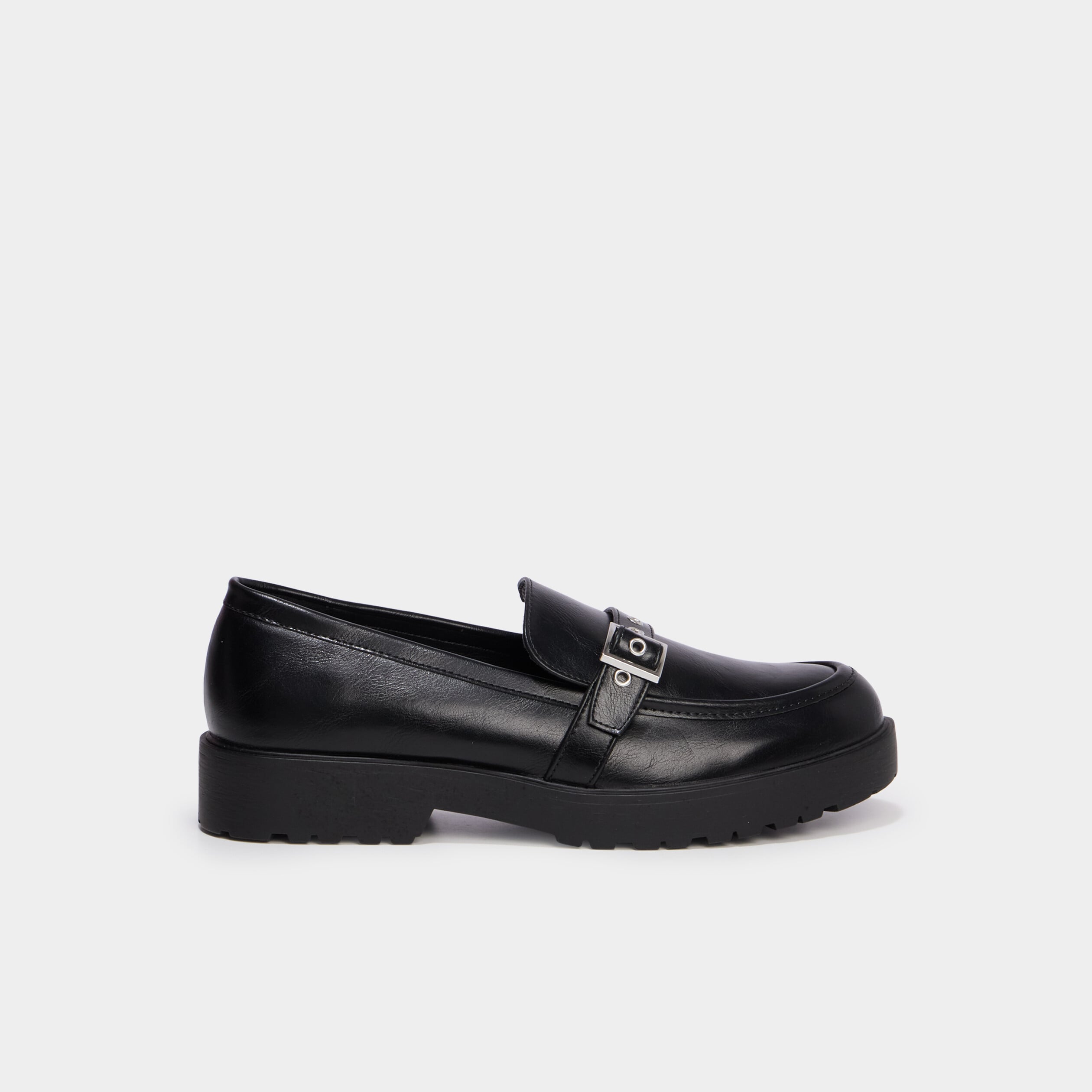 Mocassins avec boucles noir femme