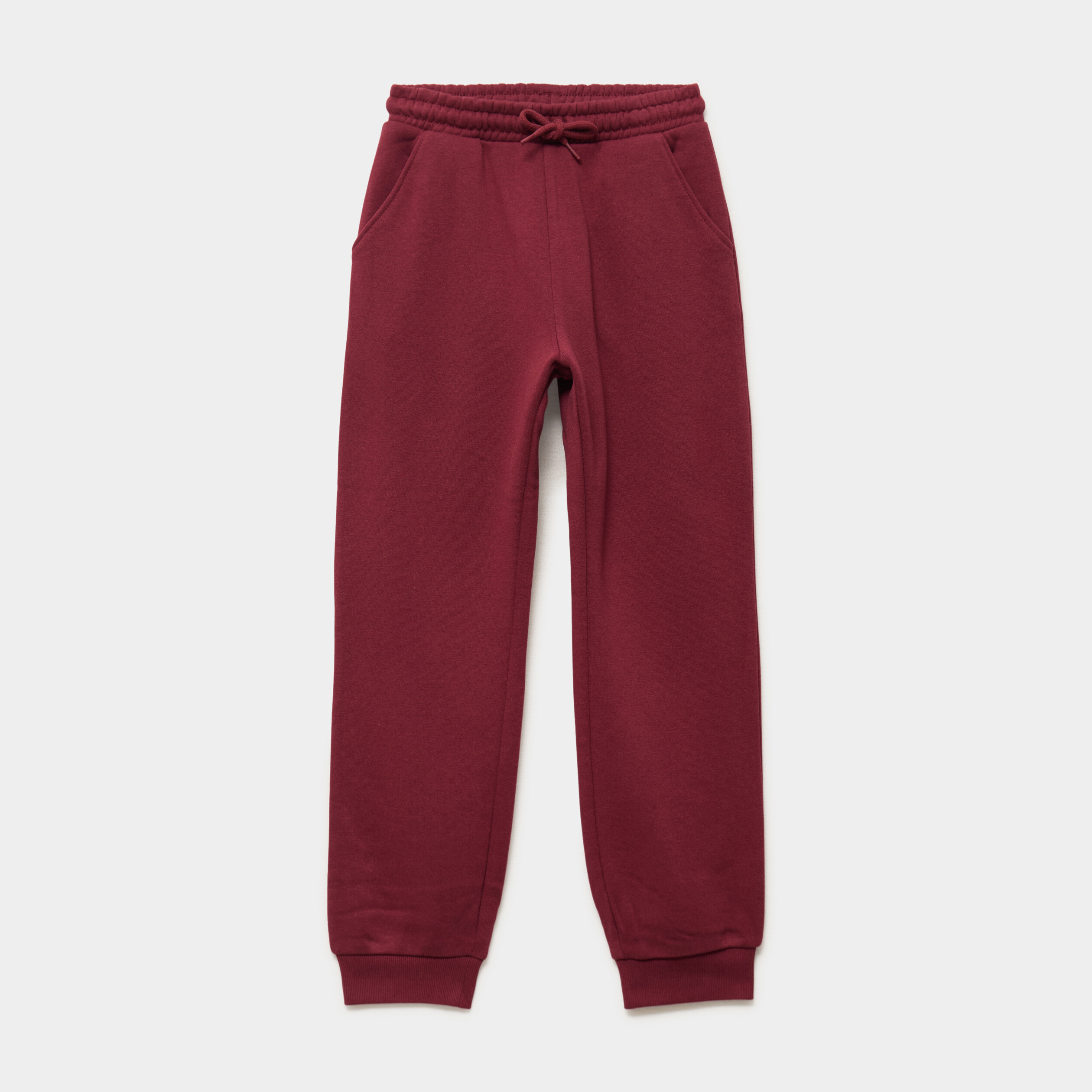 Pantalon de jogging molleton bordeaux fille