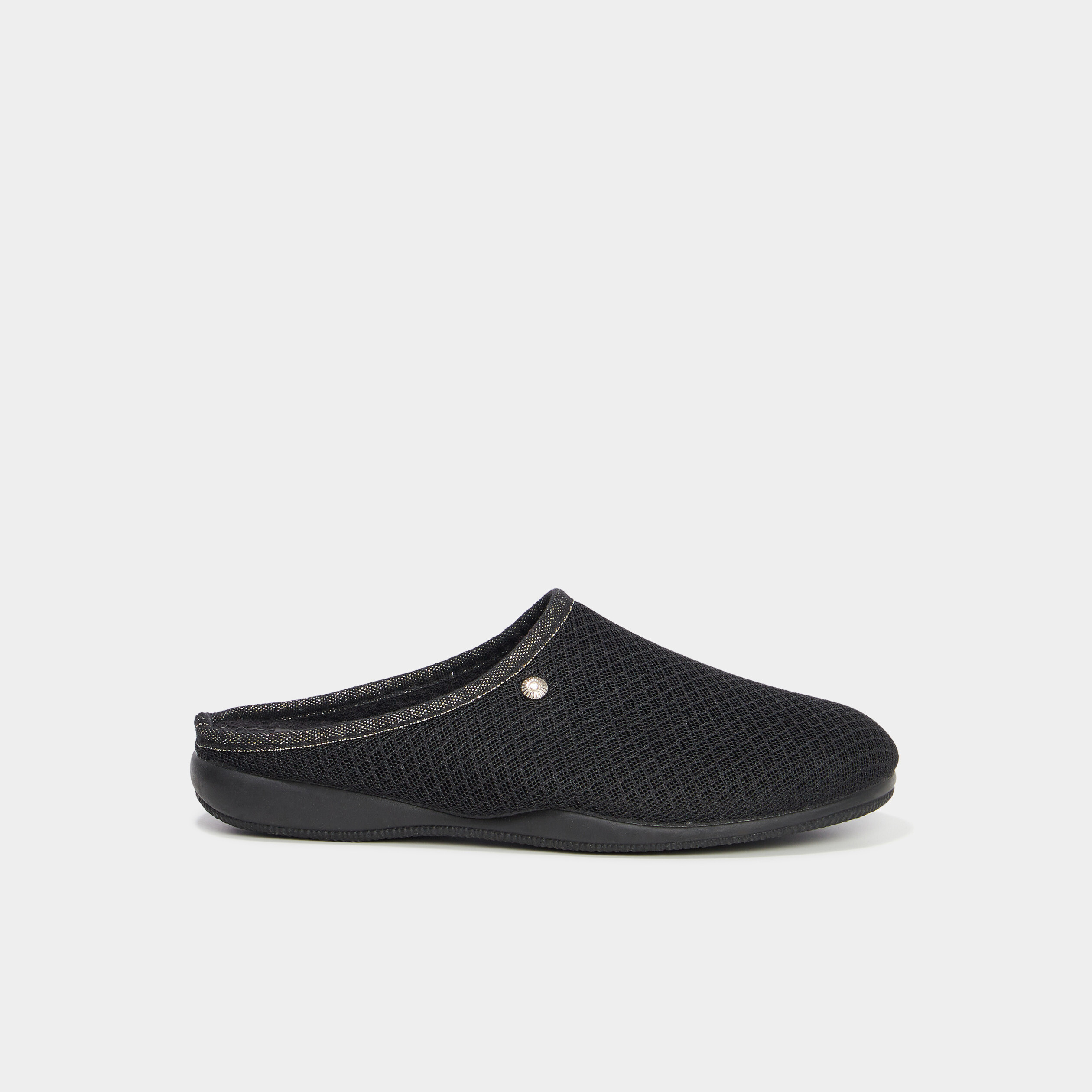 chaussons mules noir femme Chaussons mules noir femme