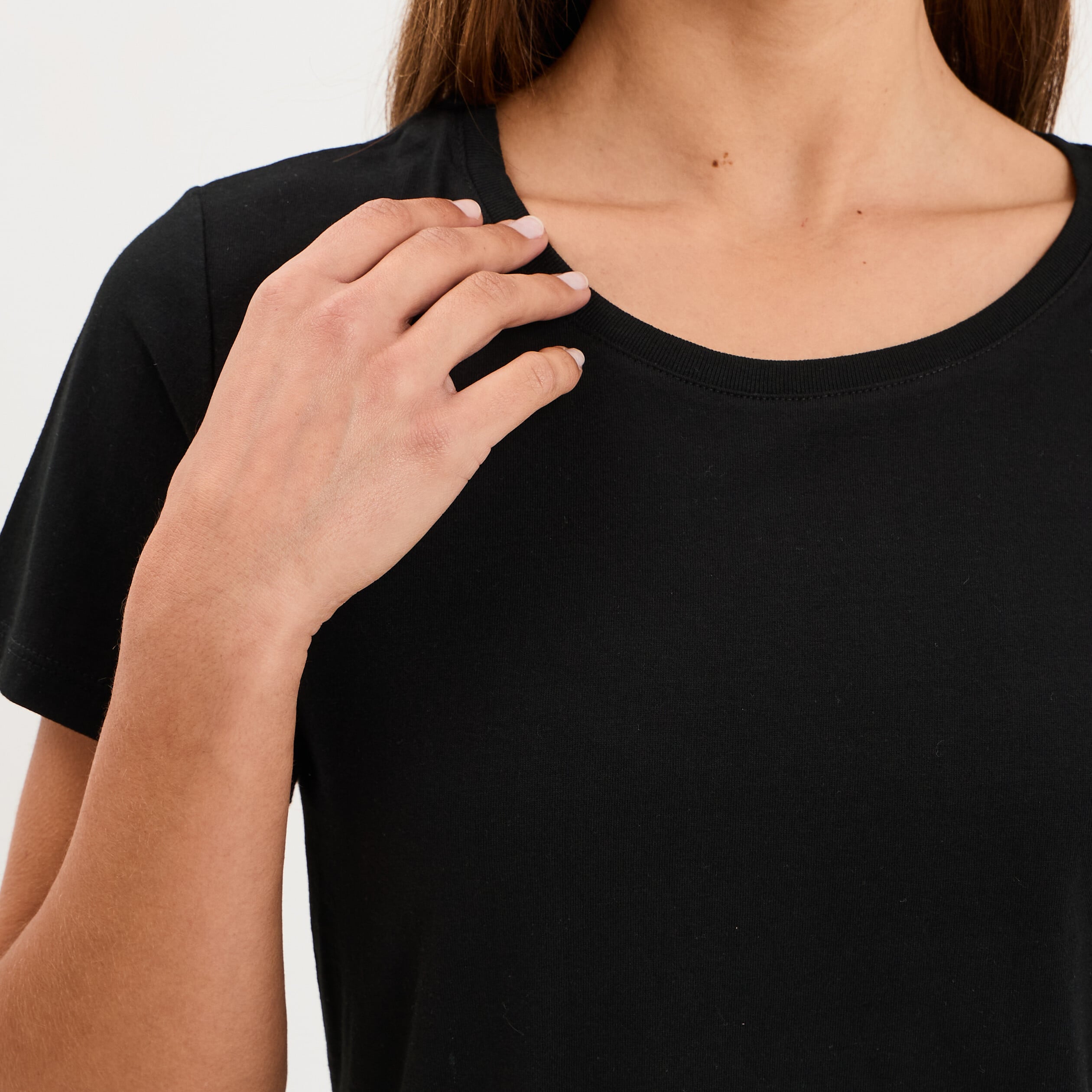 Ensemble pyjama t-shirt pantalon coton noir femme