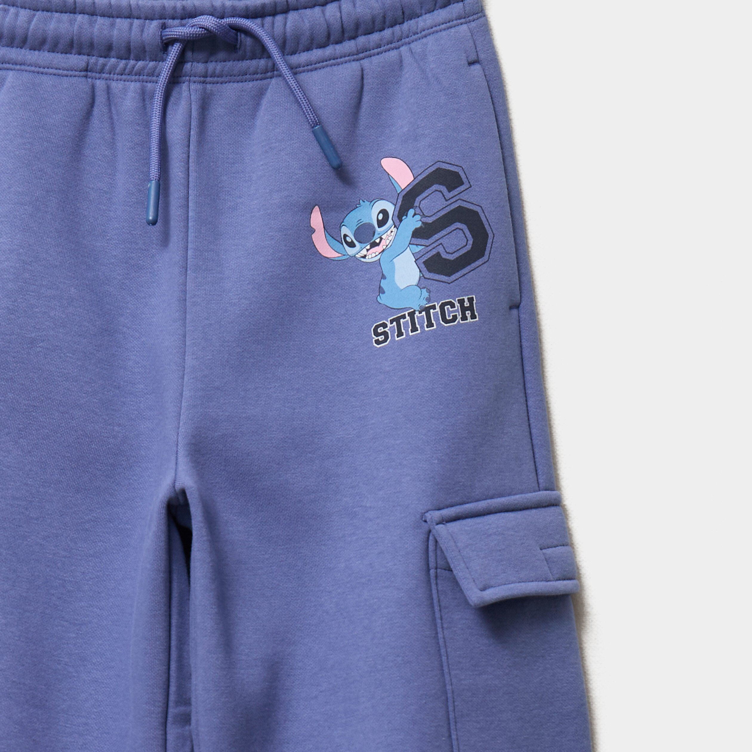 pantalon de jogging large stitch bleu fille Pantalon de jogging large Stitch bleu fille