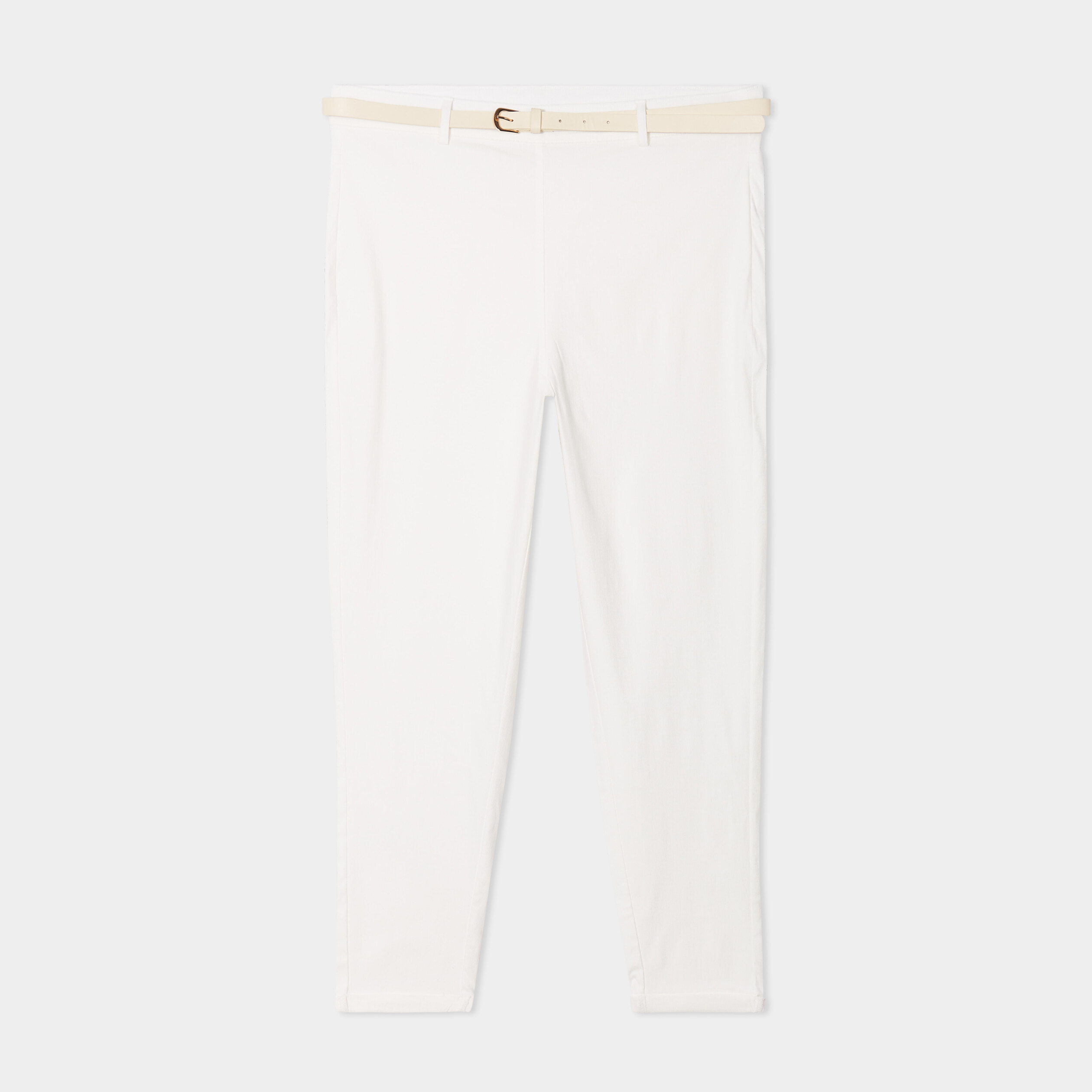 pantalon corsaire avec ceinture blanc femmegt Pantalon corsaire avec ceinture blanc femme grande taille