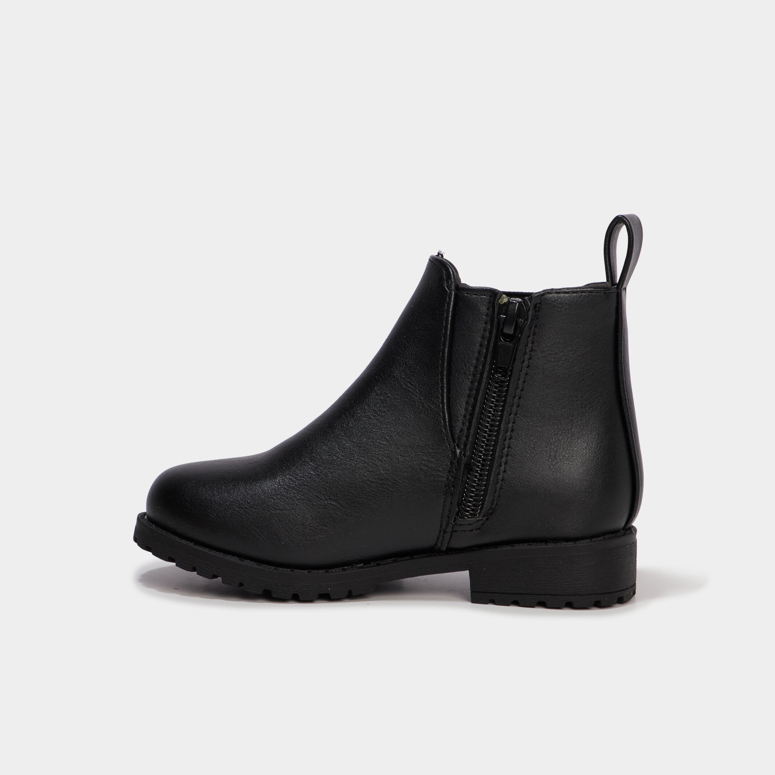 Boots chelsea zipp&eacute;es noir fille